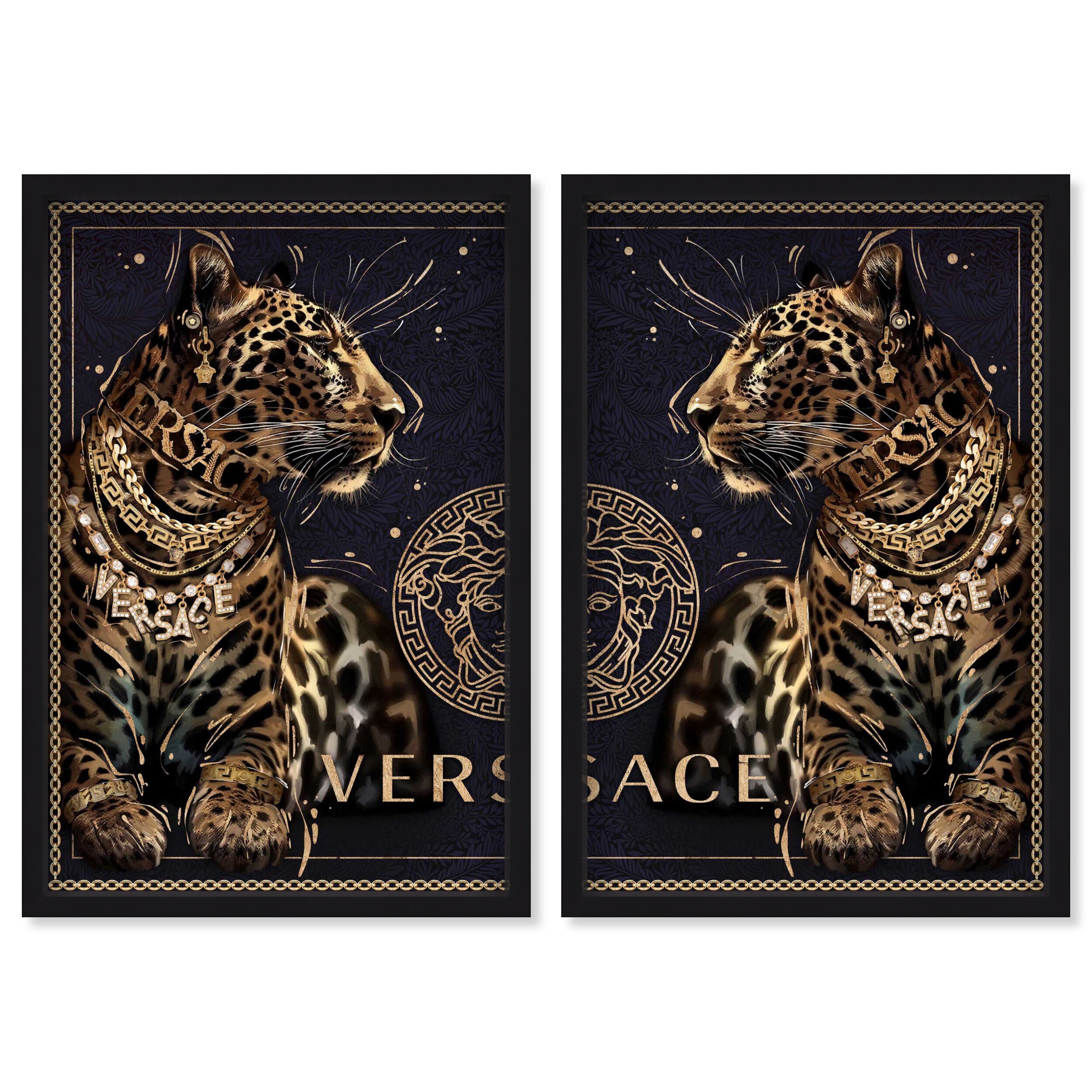 Spotted in Gold Duo Fashion Wall Art Oliver Gal