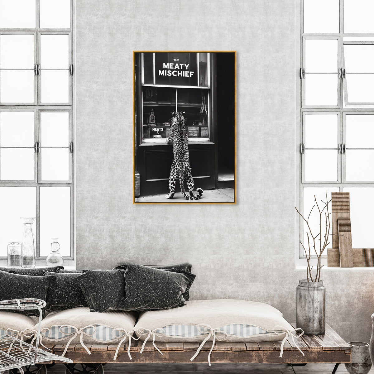 Meaty Mischief - Framed Acrylic Art – Oliver Gal