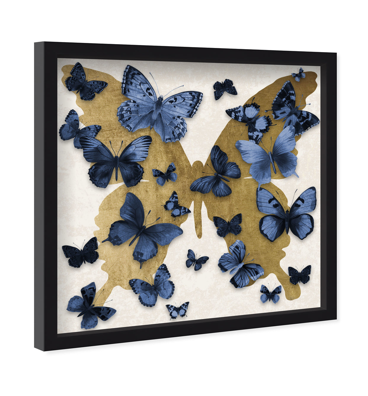 Butterfly Pins Prussian Bleu | Animals Wall Art by Oliver Gal