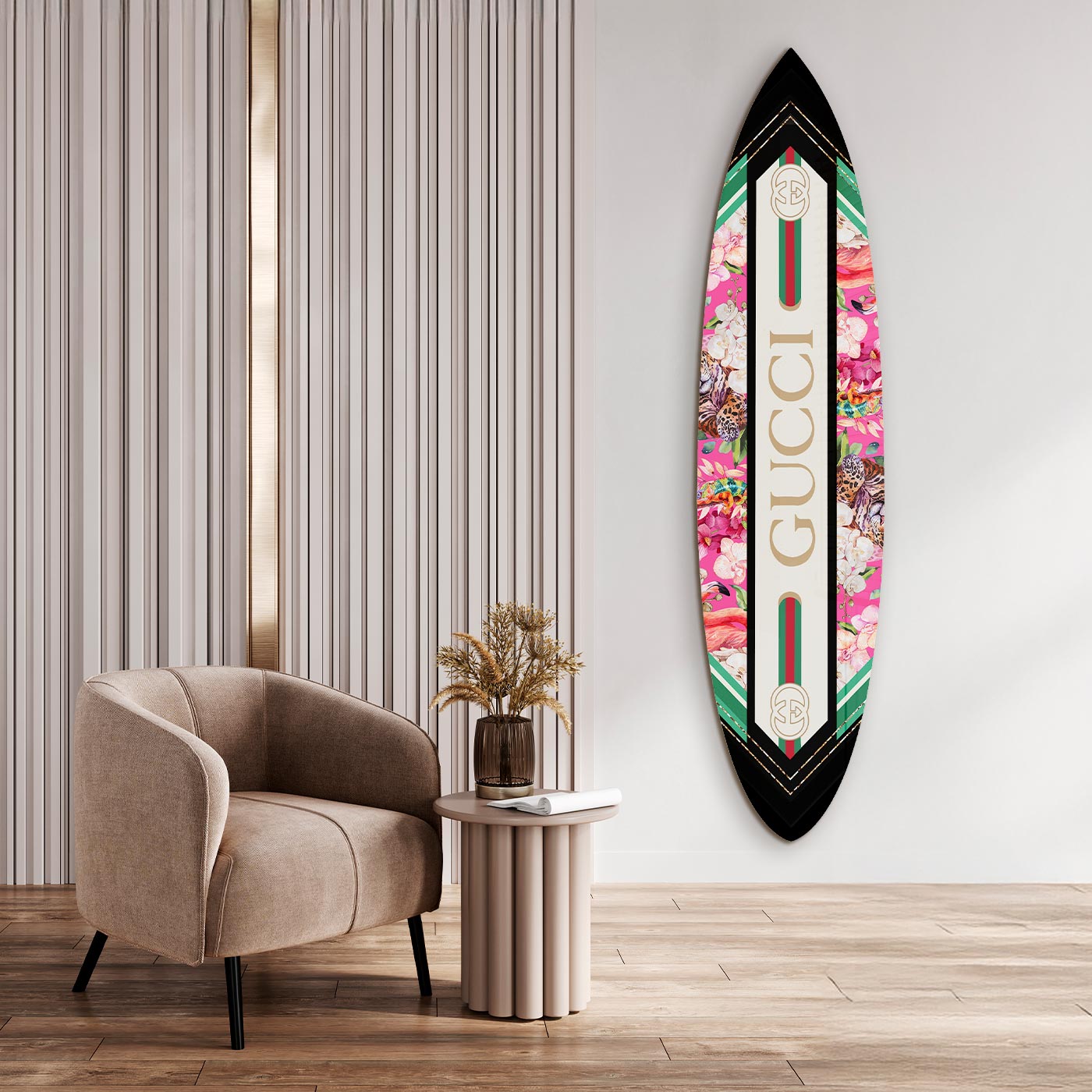 Floral Parade Surfboard | Floral and Botanical Wall Art by The