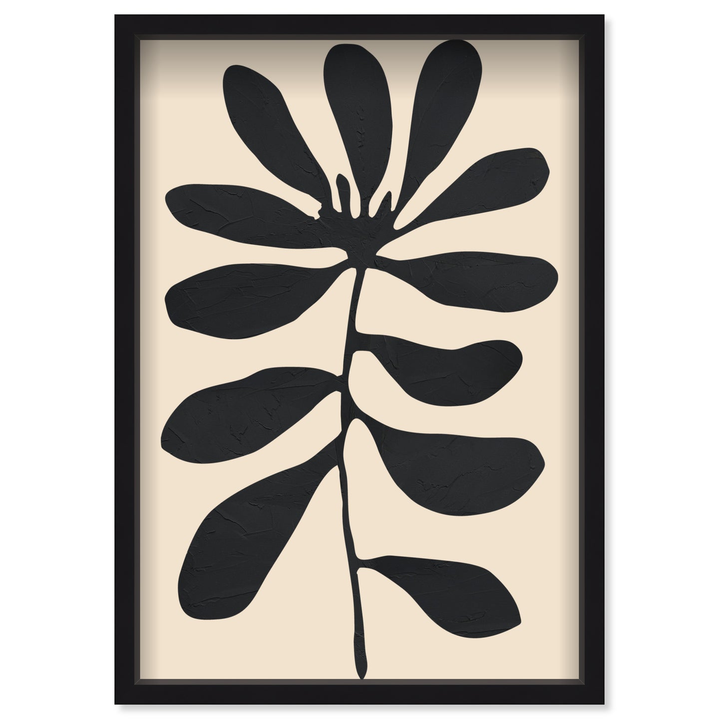 Fronds of Nightfall III - Sculptural 3D Wall Decor