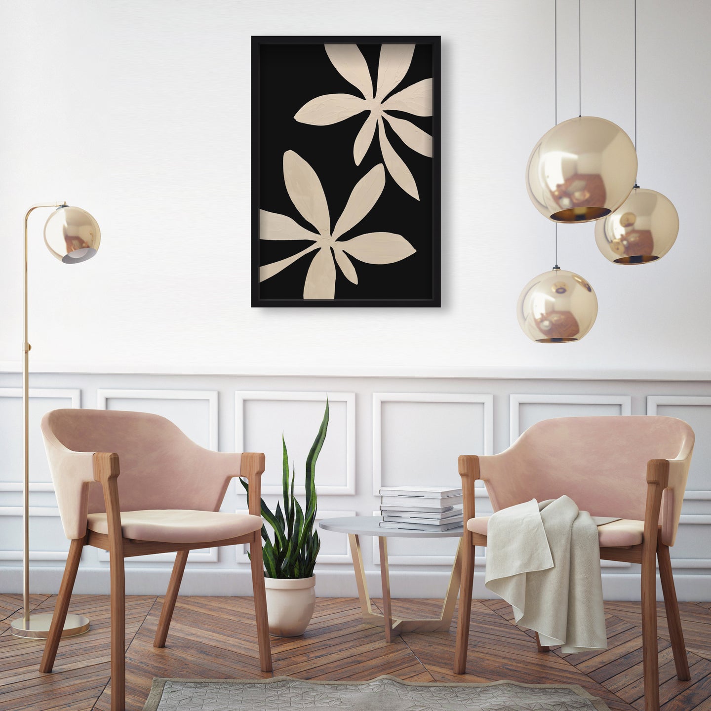 Dark Dahlia III - Sculptural 3D Wall Decor