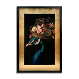 Peacock's Crown II - With Hand-Applied Gold Leaf & Glitter