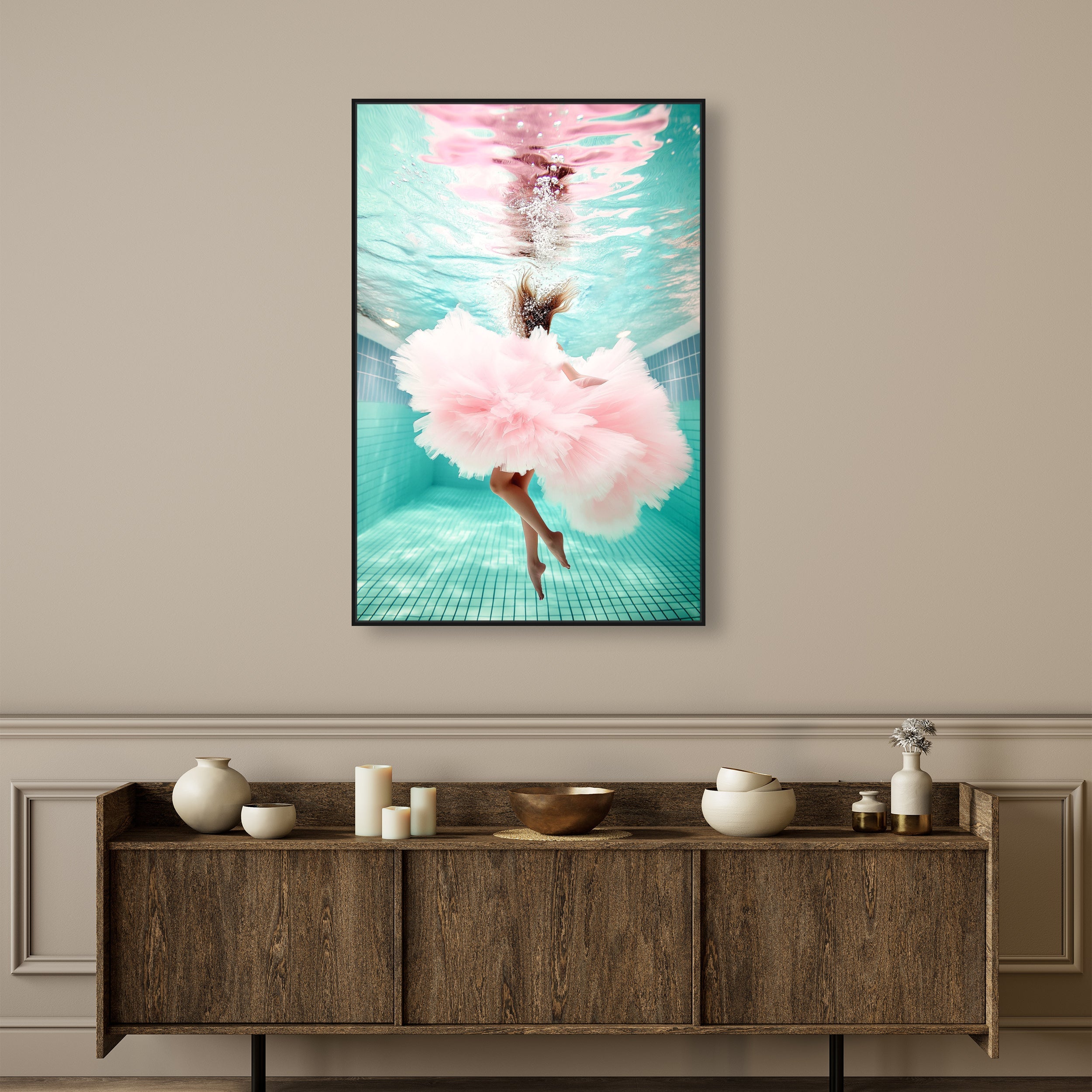 French Surfboard Blush | Fashion Wall Art | Oliver Gal