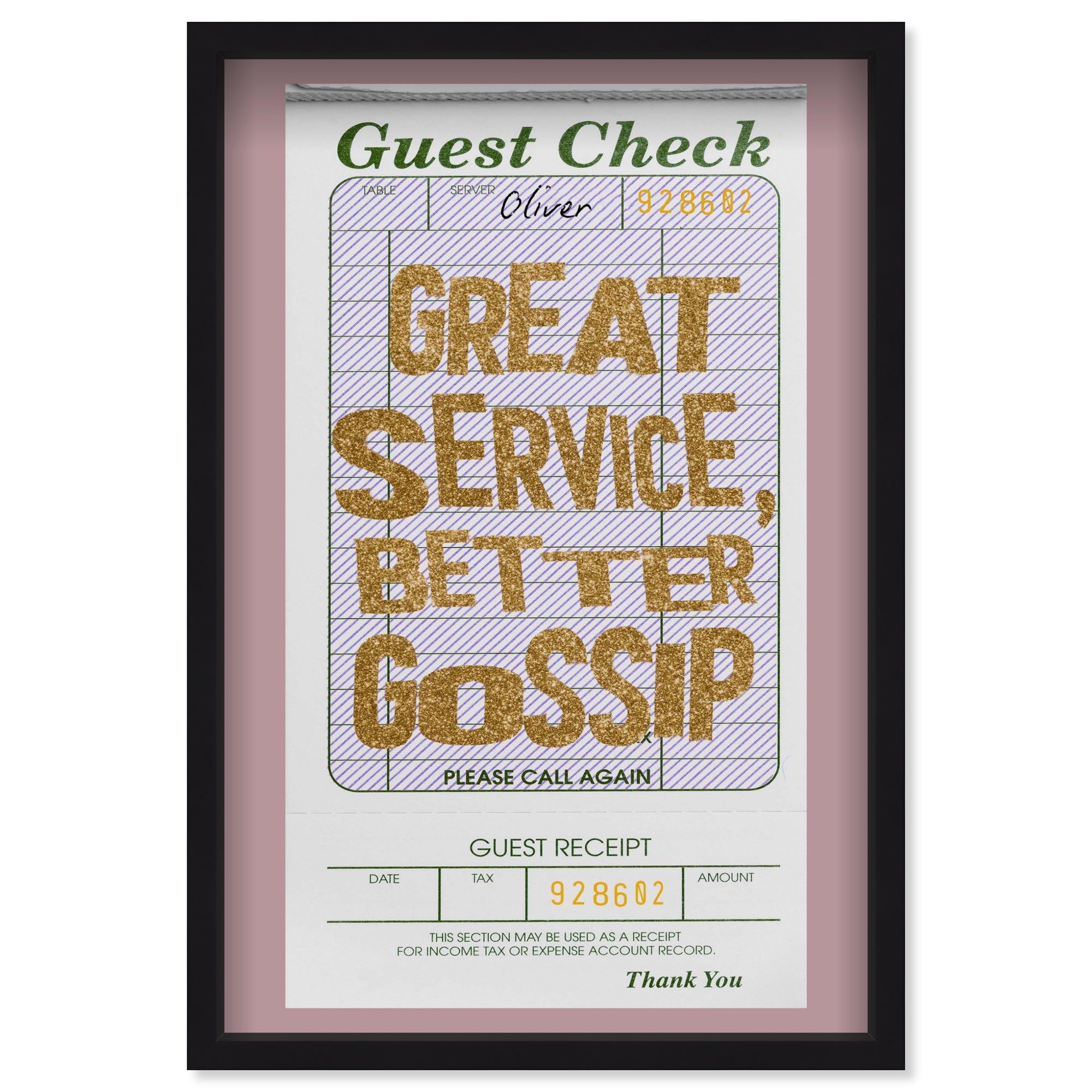 Great Service Check | Limited Edition