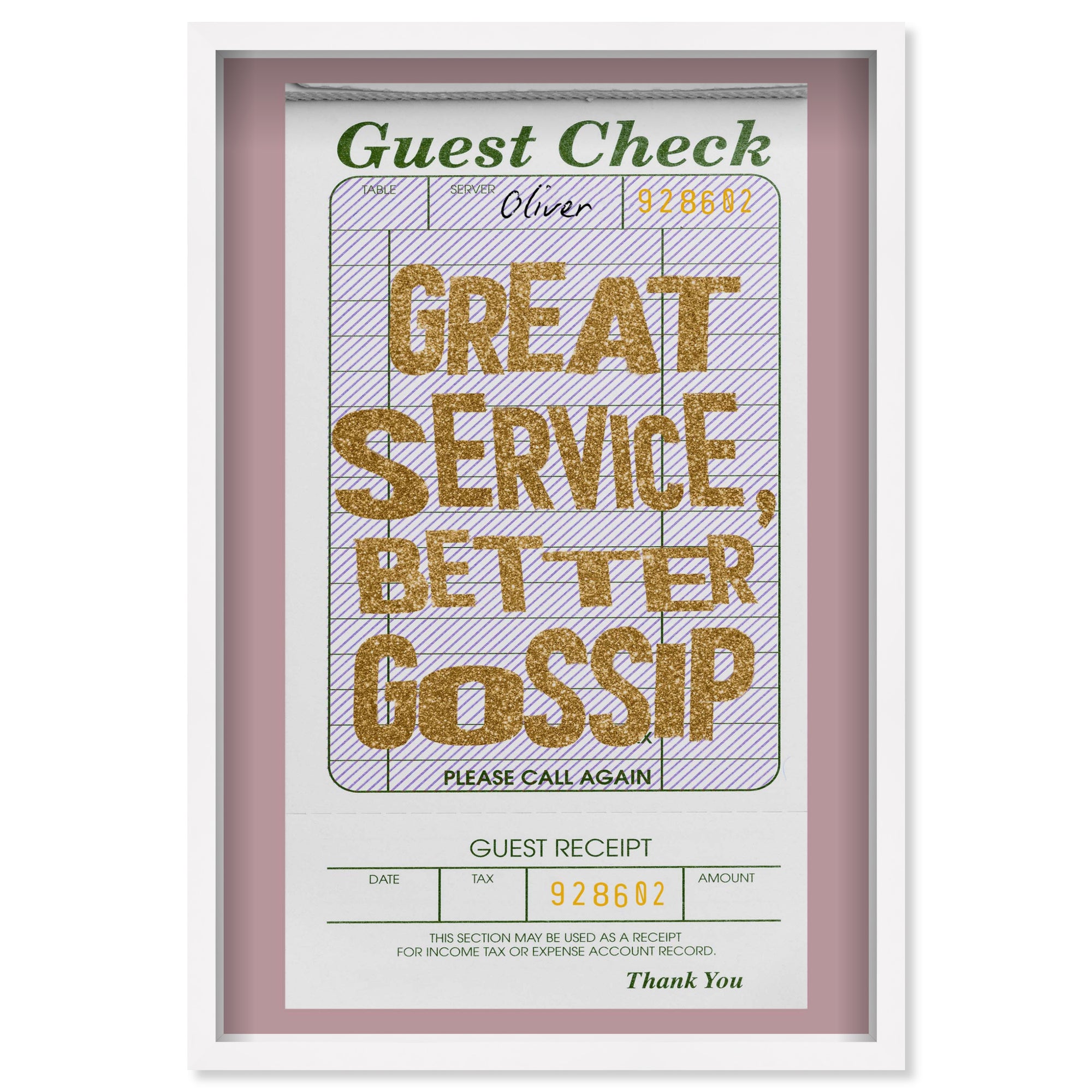 Great Service Check | Limited Edition