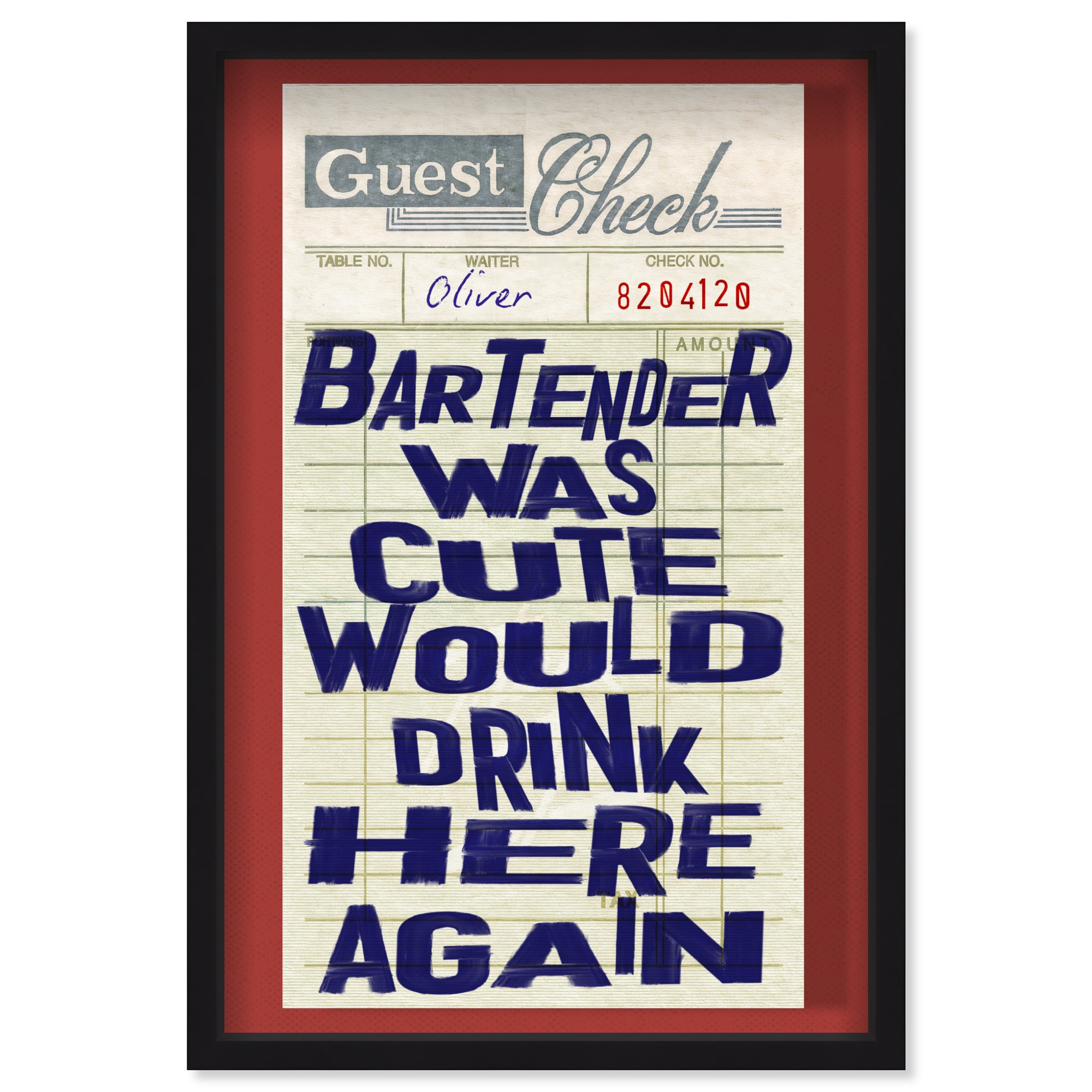 Bartender Check | Limited Edition