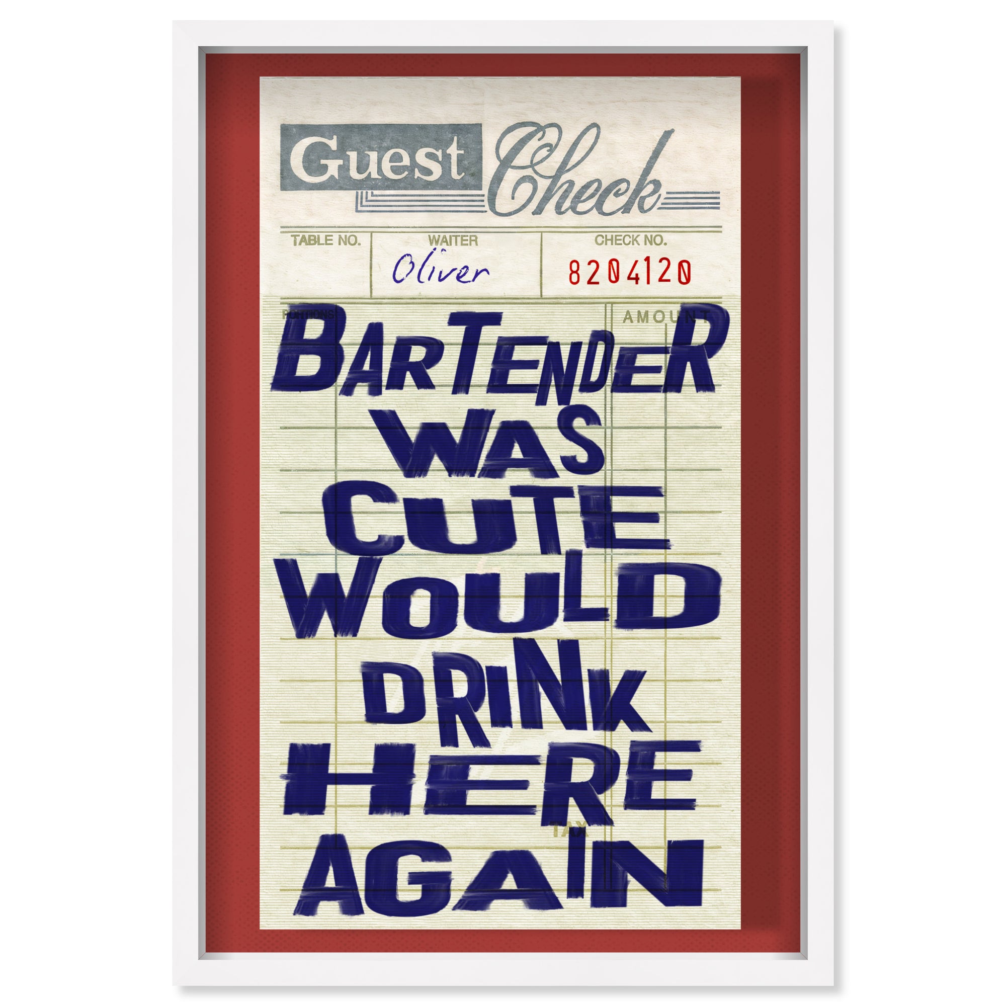 Bartender Check | Limited Edition