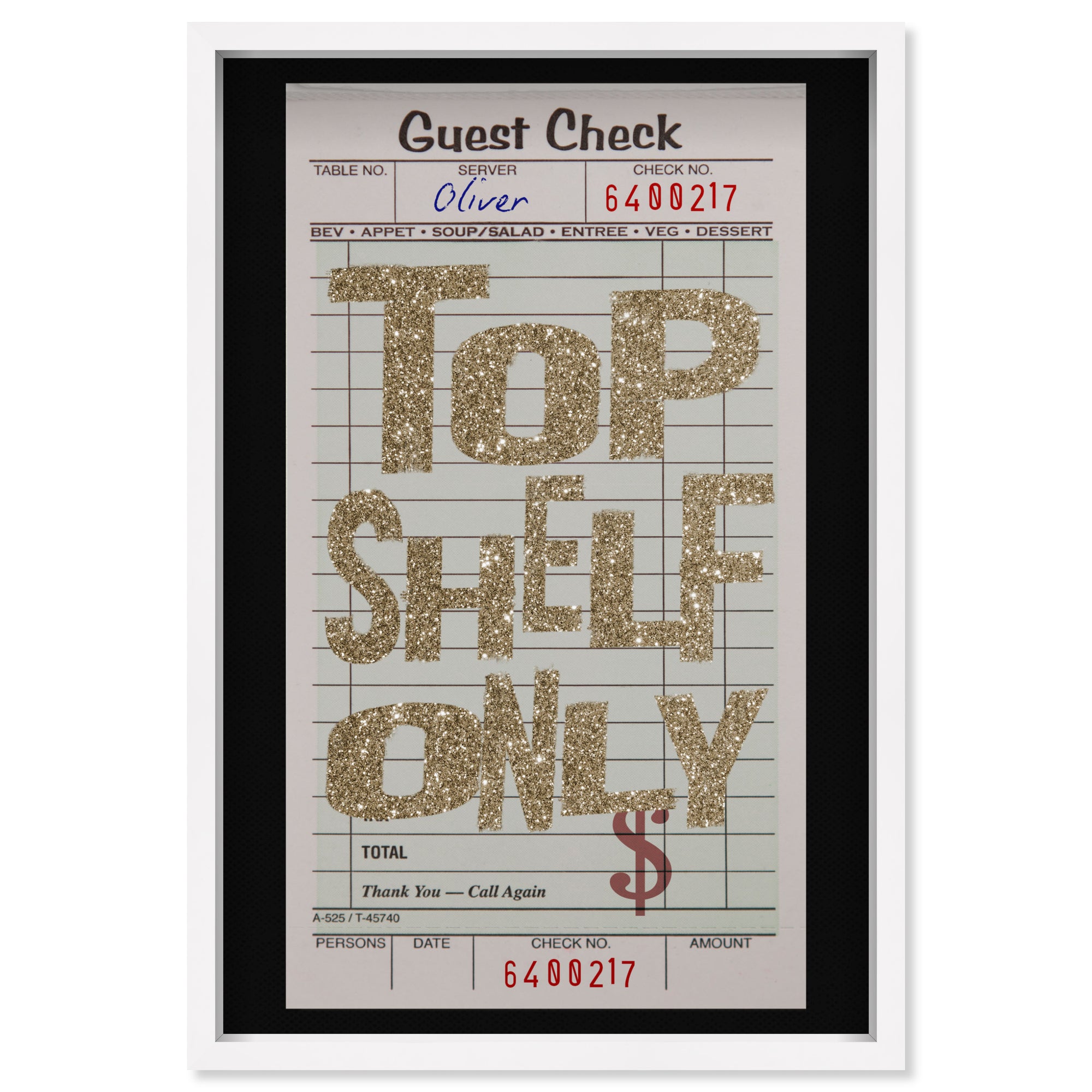 Top Shelf Gold Check | Limited Edition