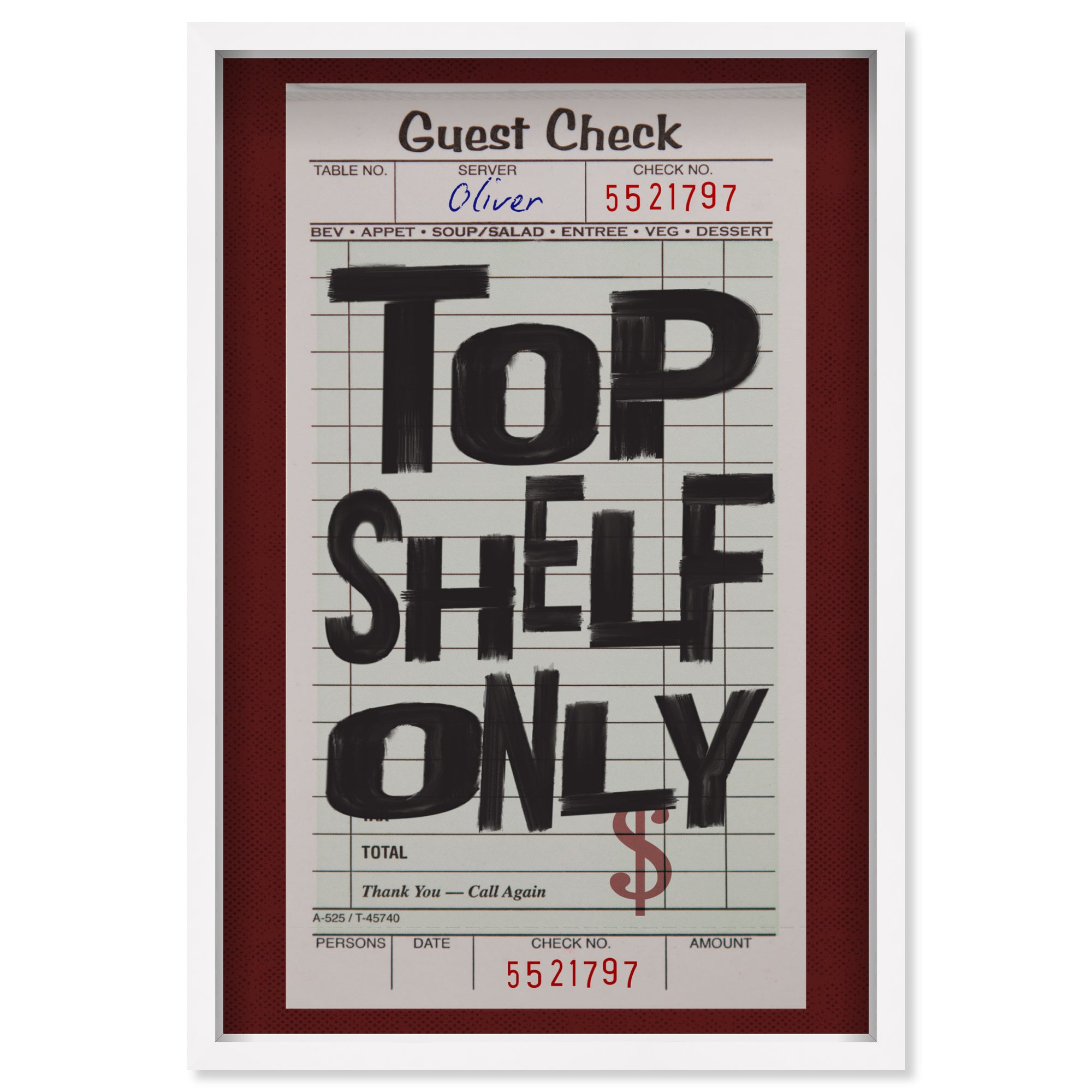 Top Shelf Red Check | Limited Edition