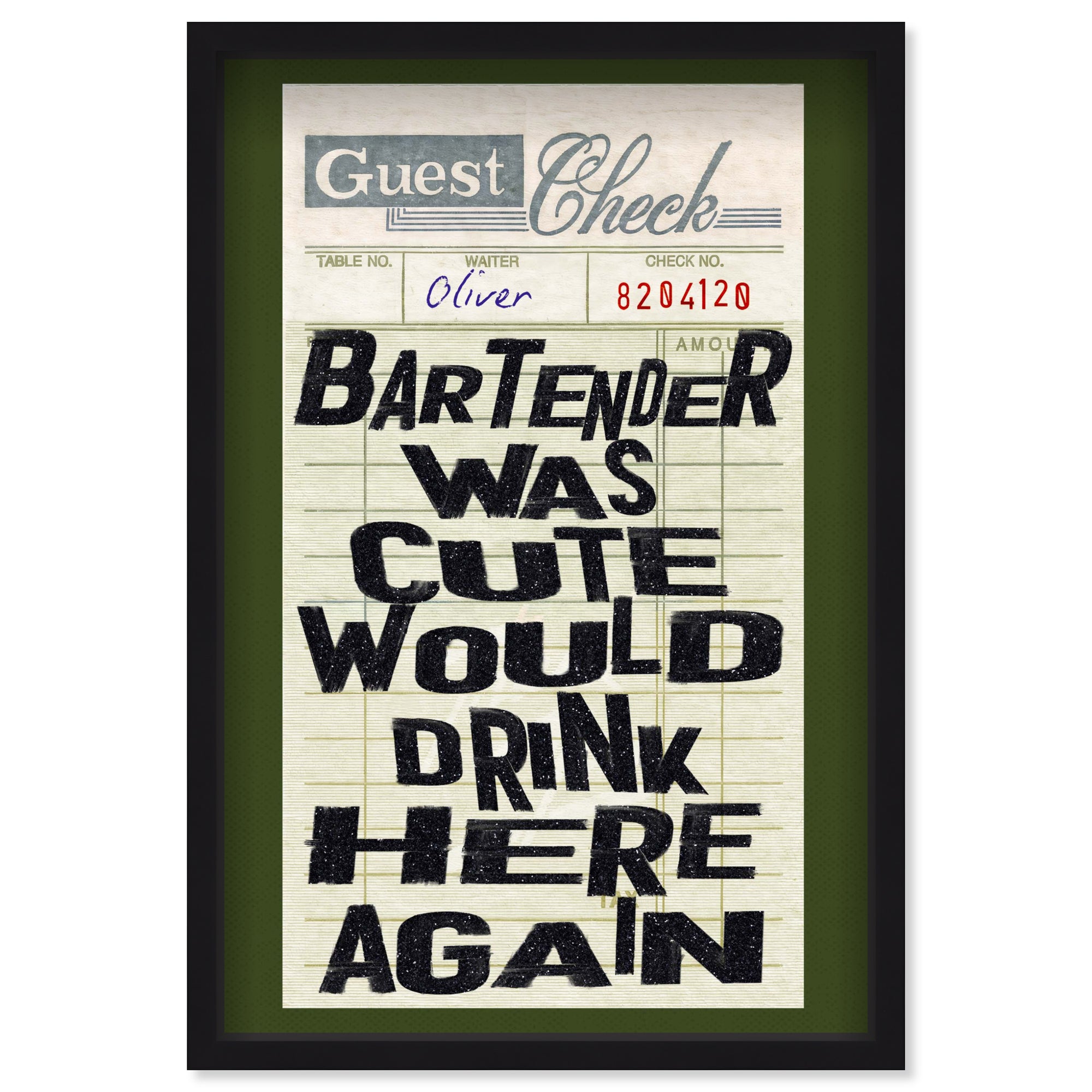Bartender II Check Please | Limited Edition