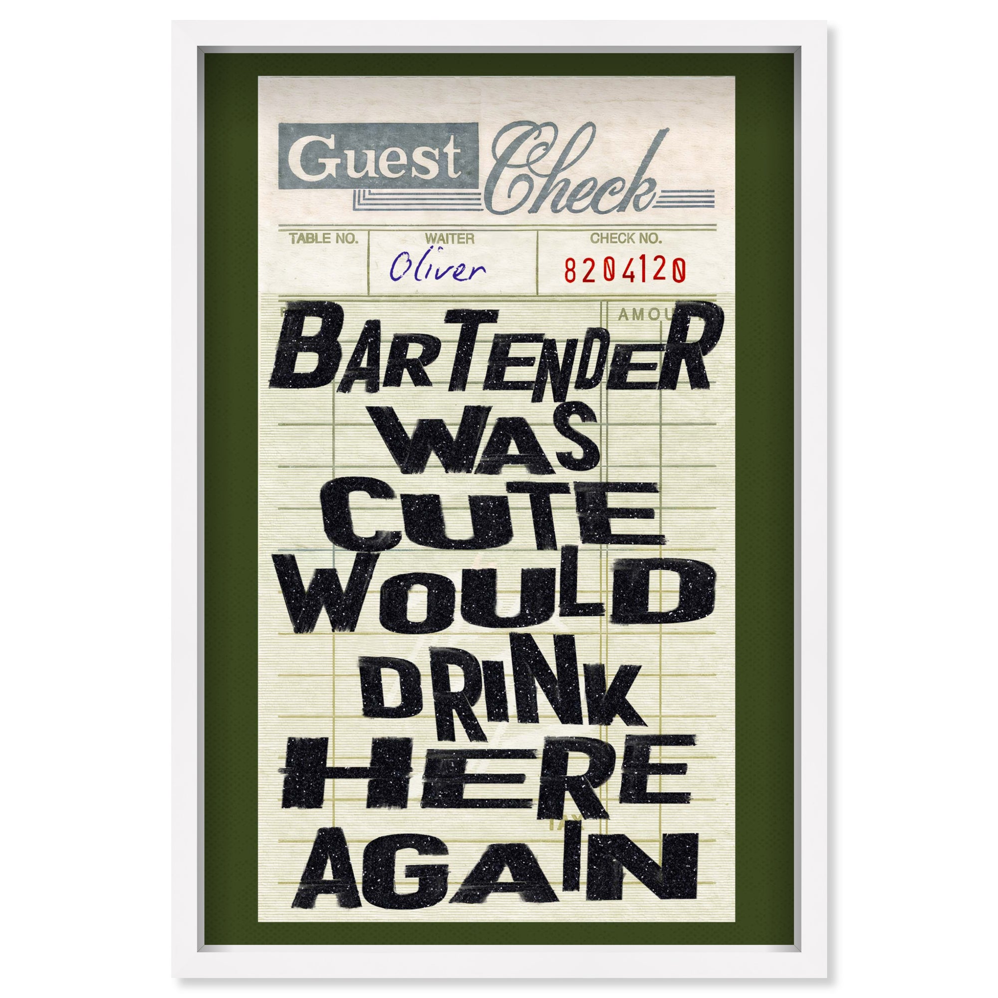 Bartender II Check Please | Limited Edition