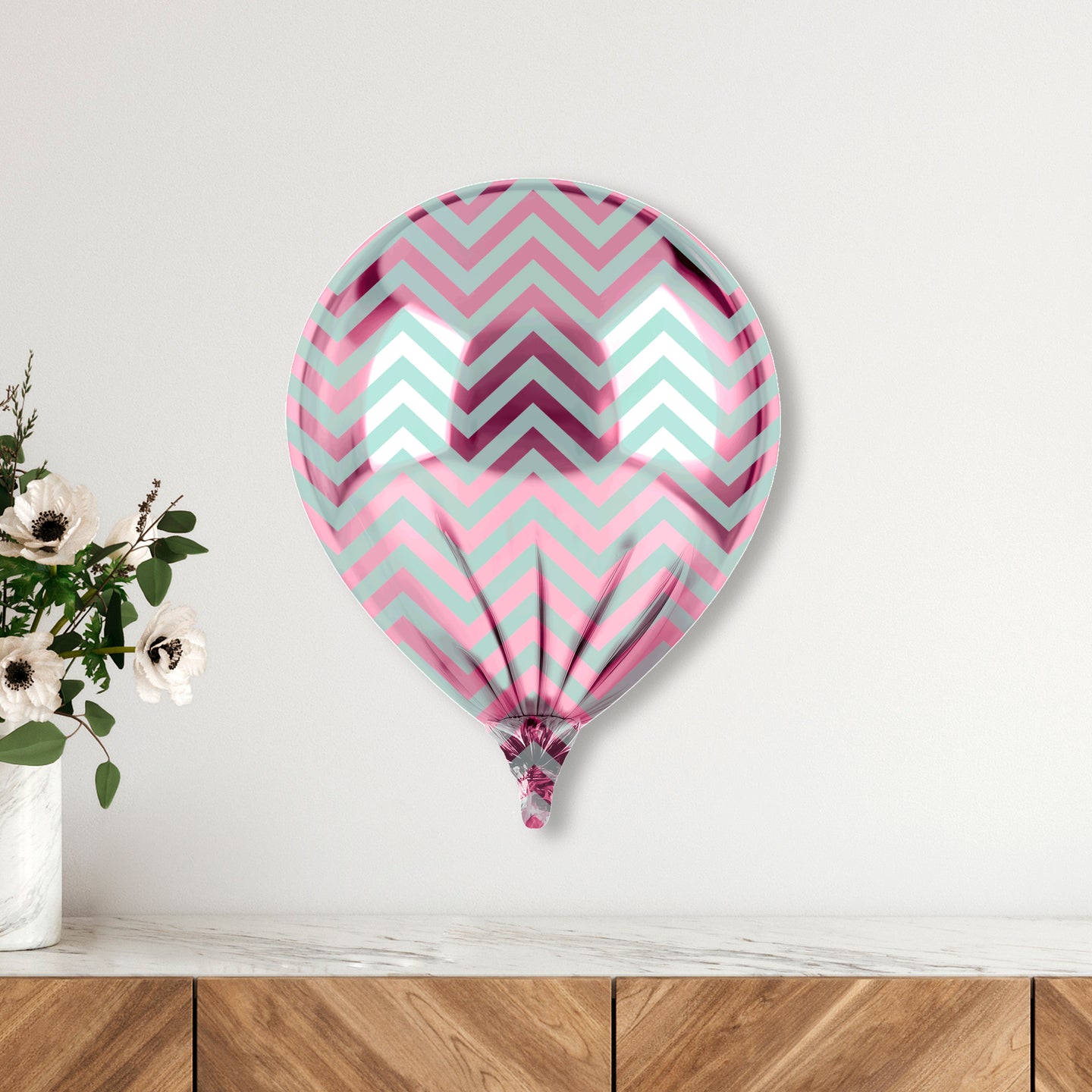 24x24/Accent Balloons/Pink Chevron Balloon