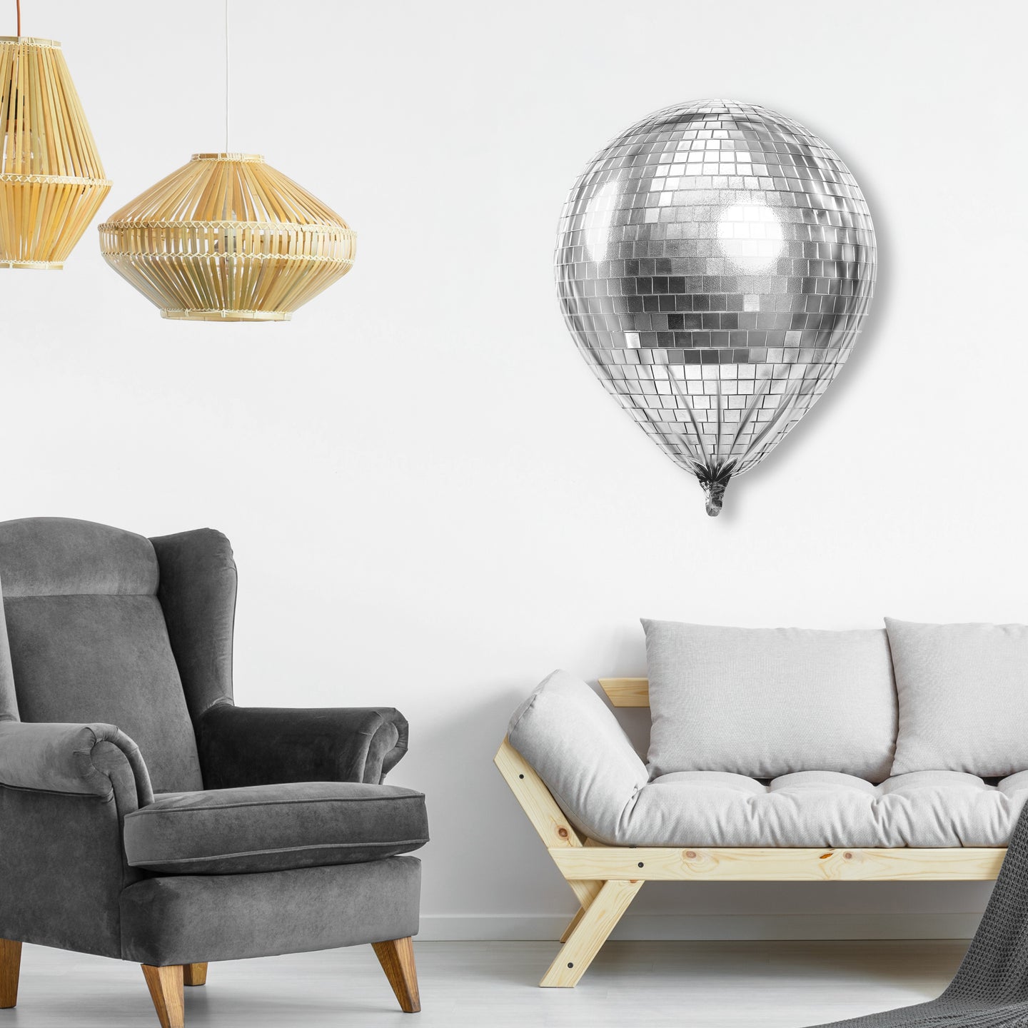 24x24/Luxe Balloons/Teardrop Disco Balloon