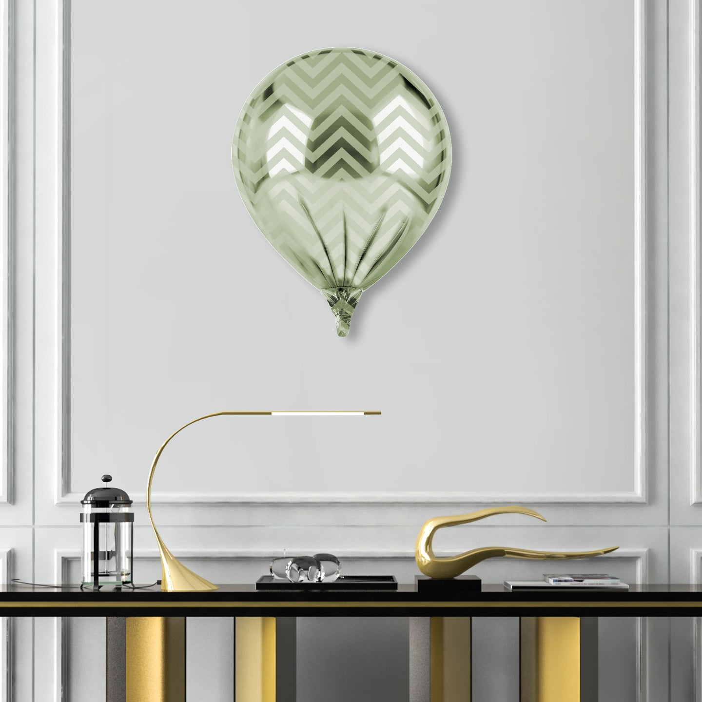 24x24/Accent Balloons/Mint Chevron Balloon