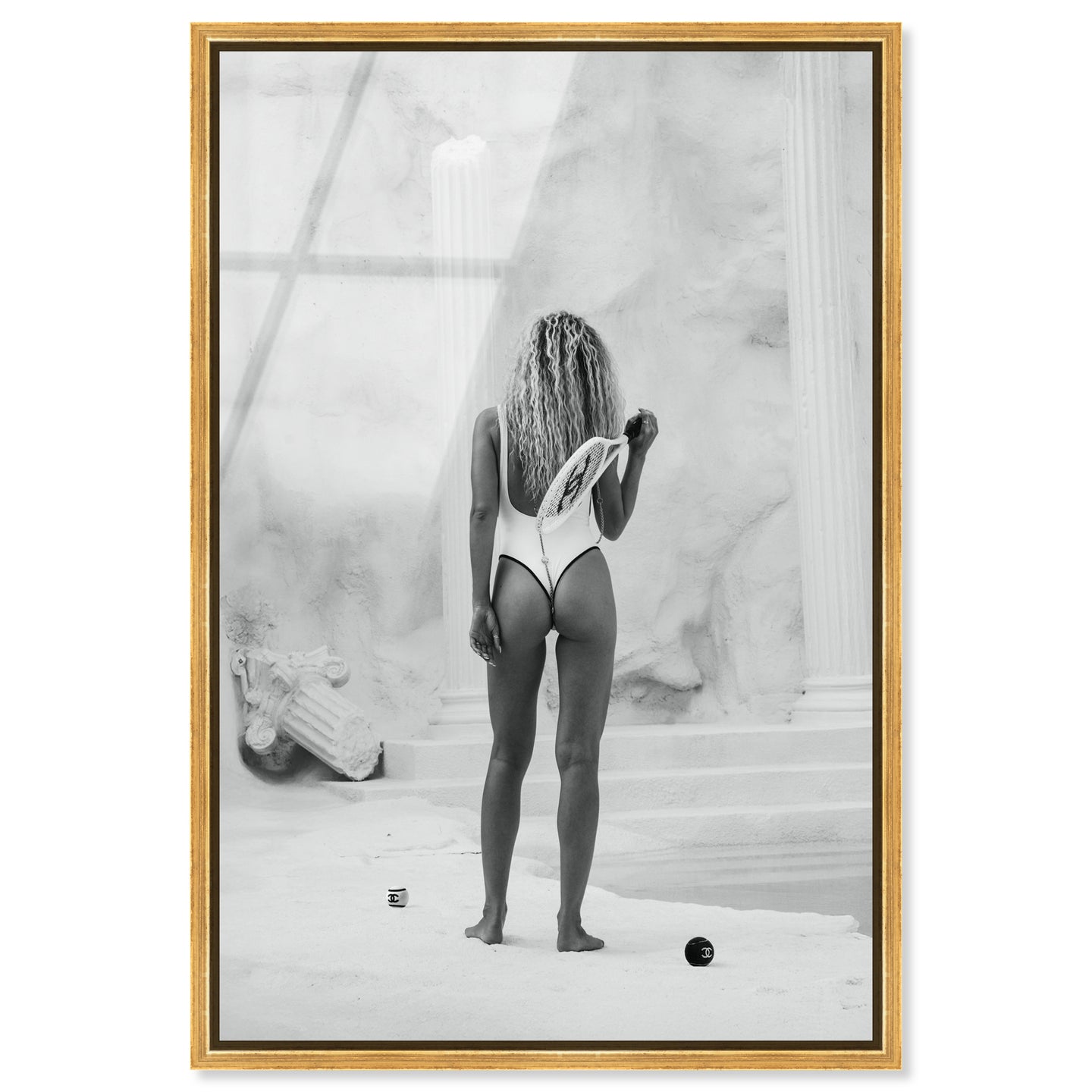 Tennis is Her Roman Empire BW | Acrylic Panel