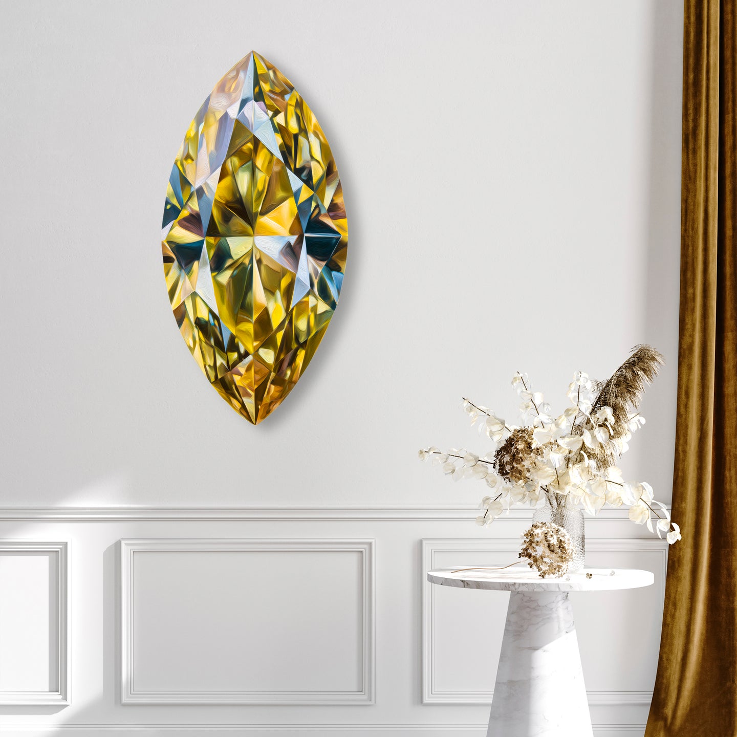 30x36/Oval Gems/Yellow Oval