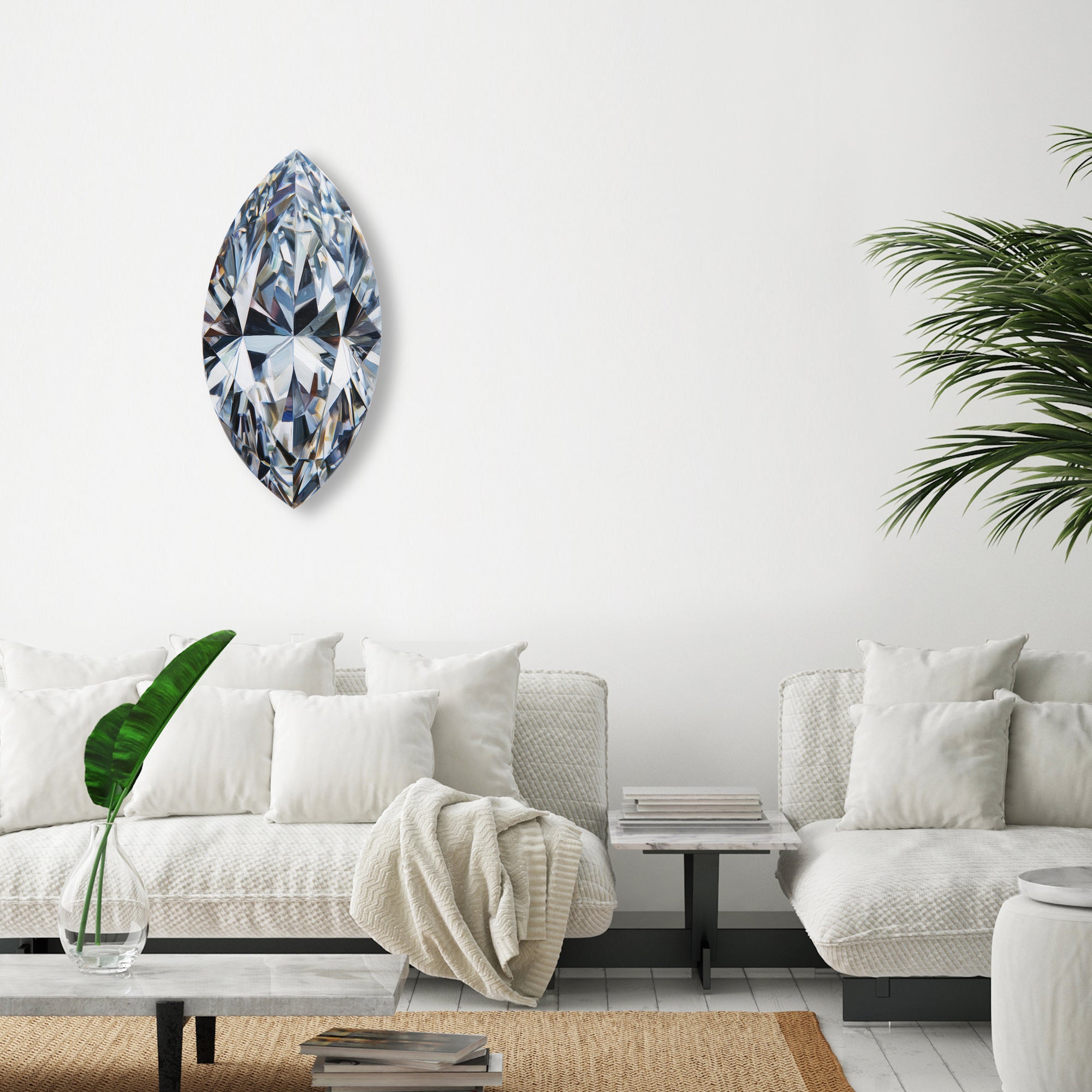 30 H/Gemstone/White Sparkle Marquise