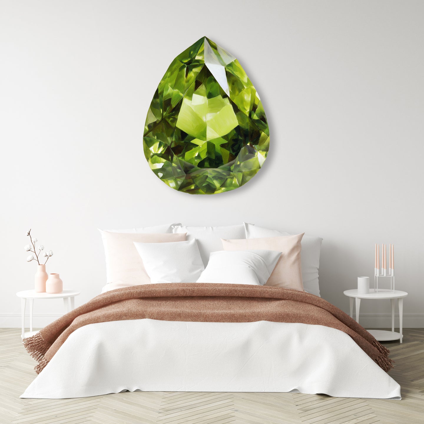 30 H/August Gems/Pear Peridot August