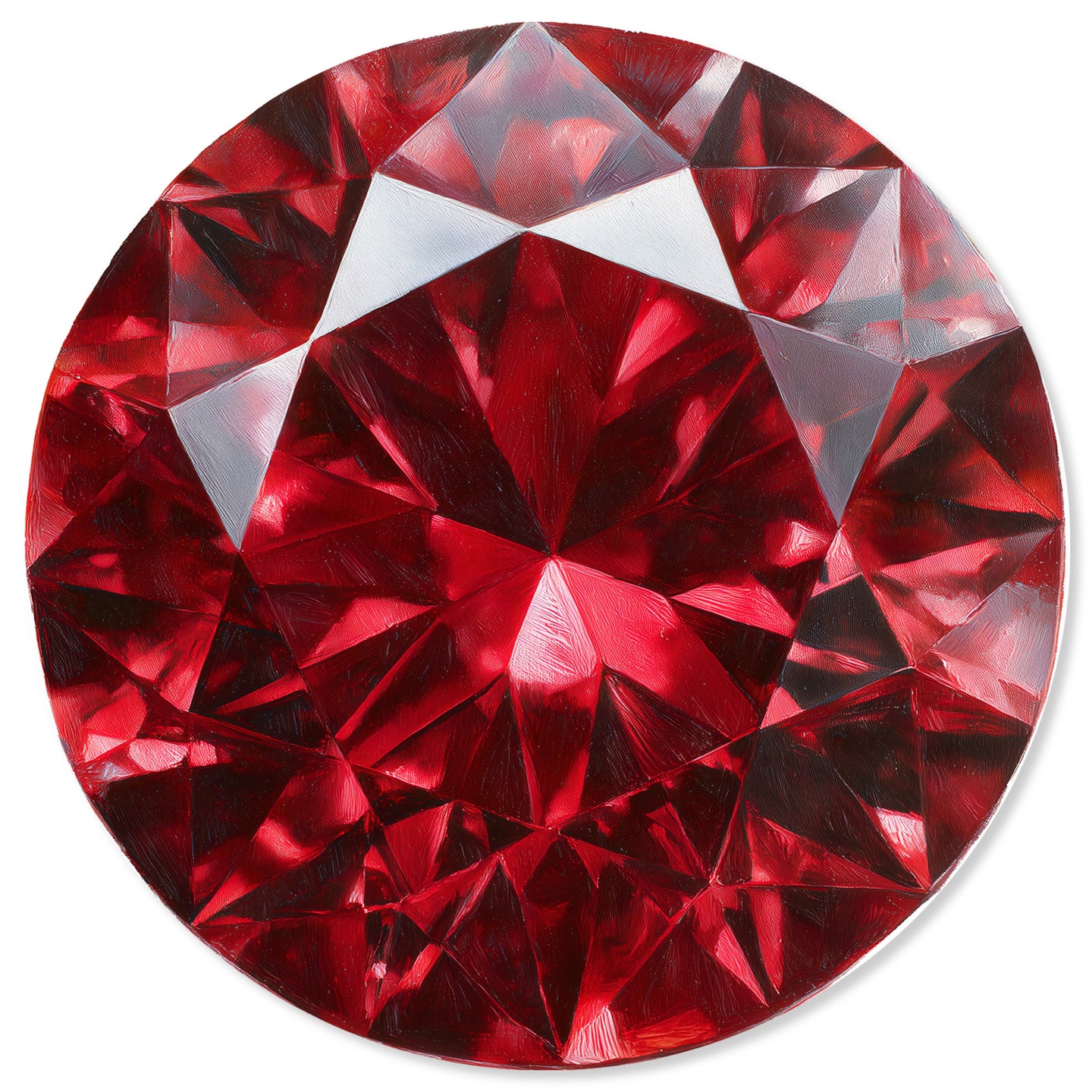 30 H/July Gems/Round Ruby July