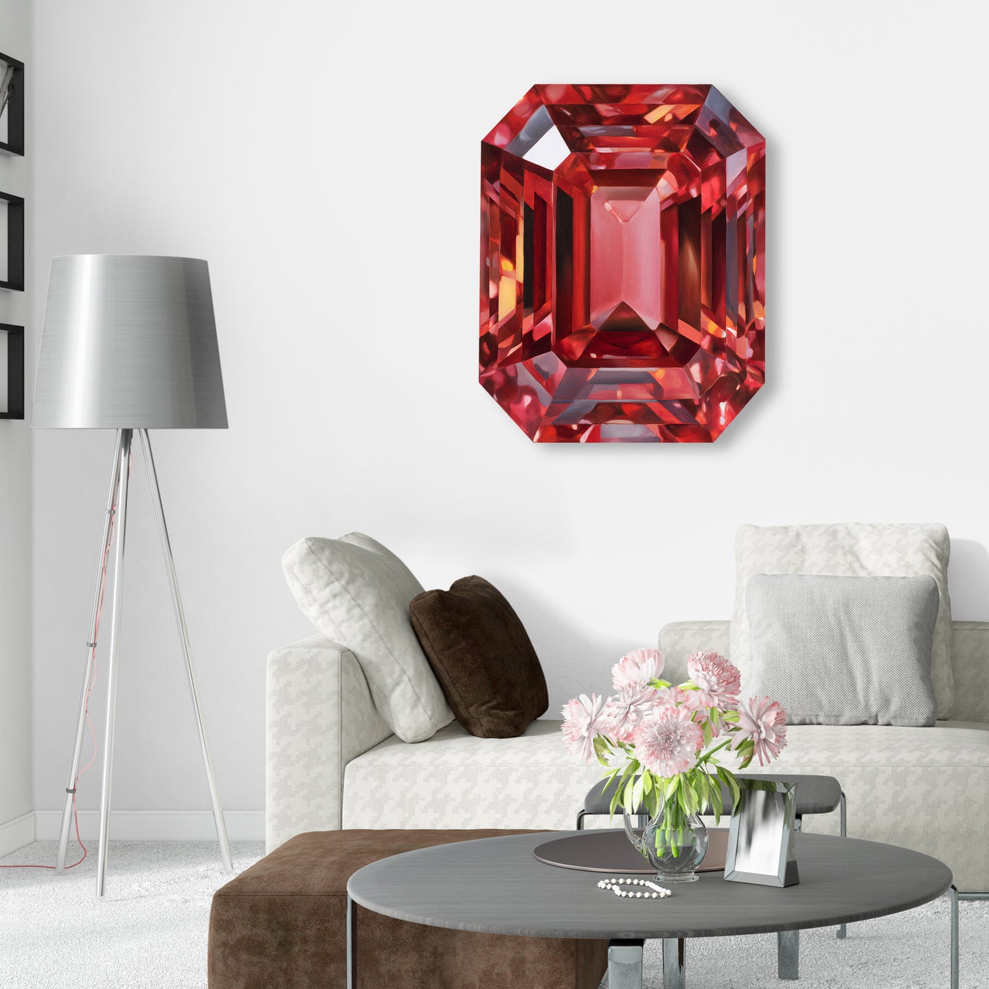 30 H/January Gems/Rectangle Garnet January