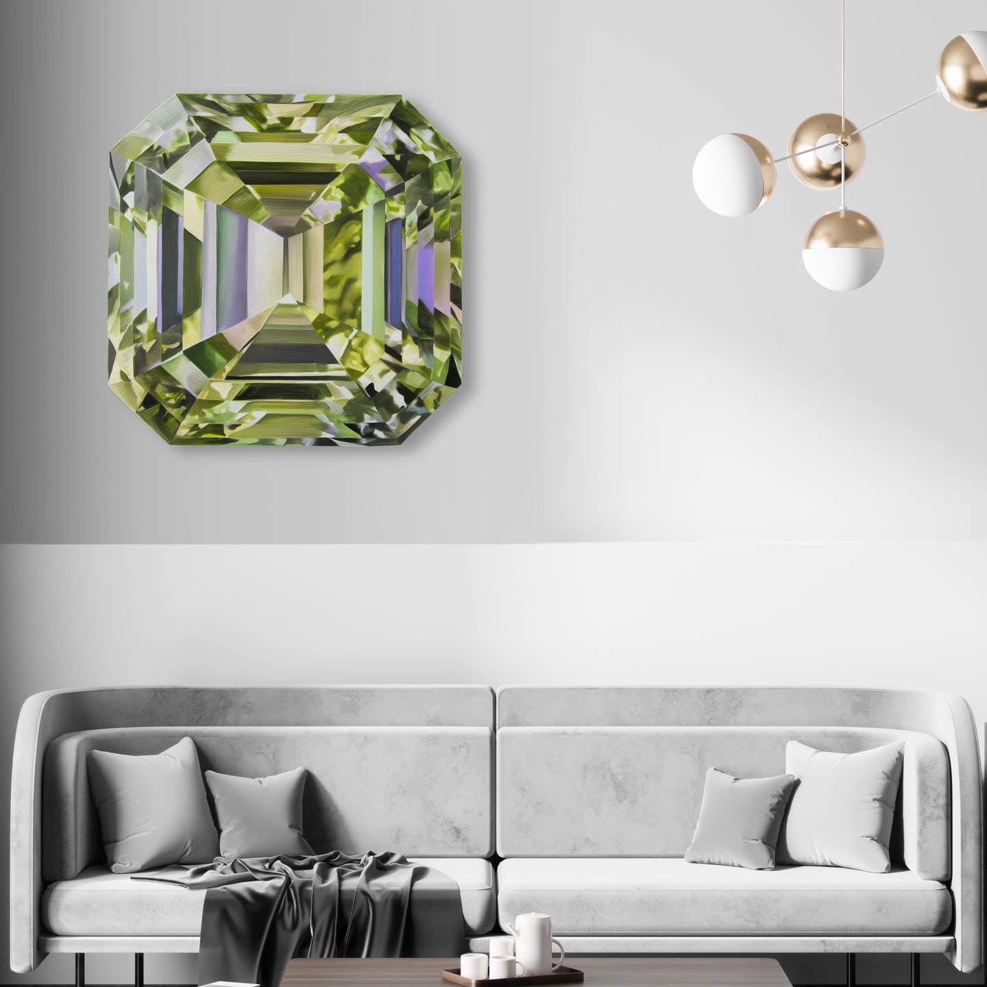 30 H/August Gems/Square Peridot August