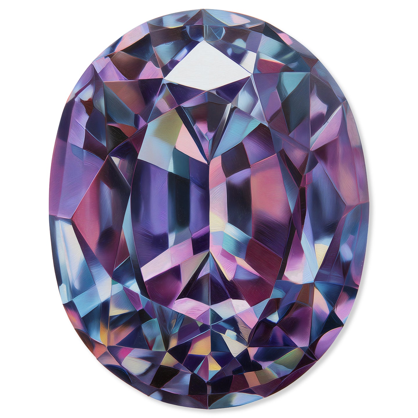 30 H/February Gems/Oval Amethyst February
