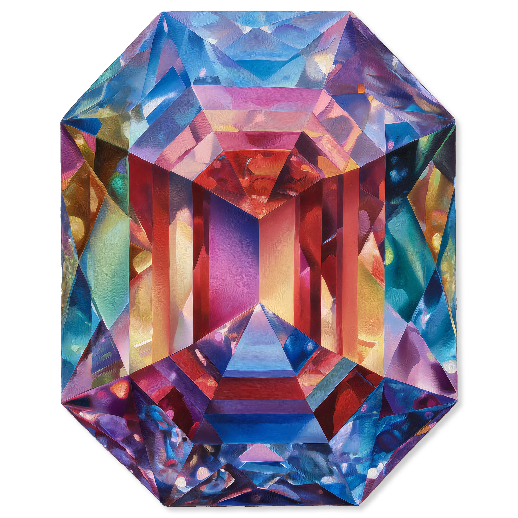 Multi-Color Gemstones | Acrylic Silhouettes