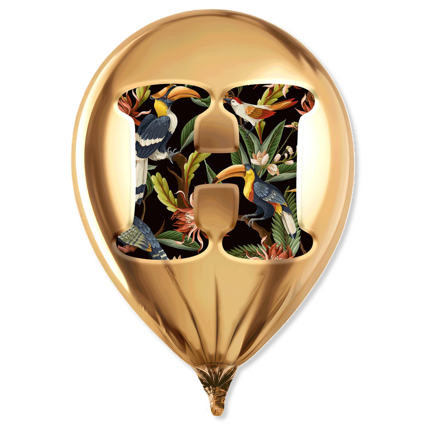 Gold Monogram Balloon