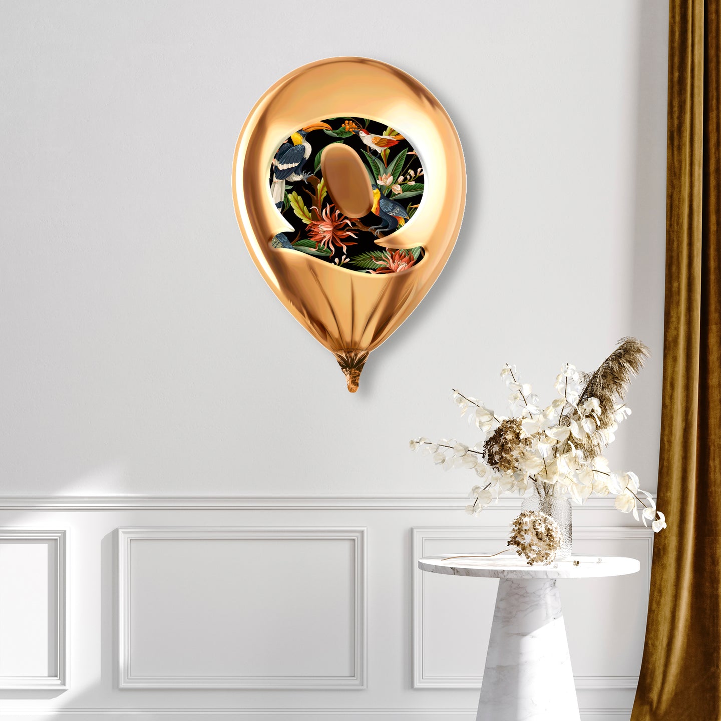 Gold Monogram Balloon