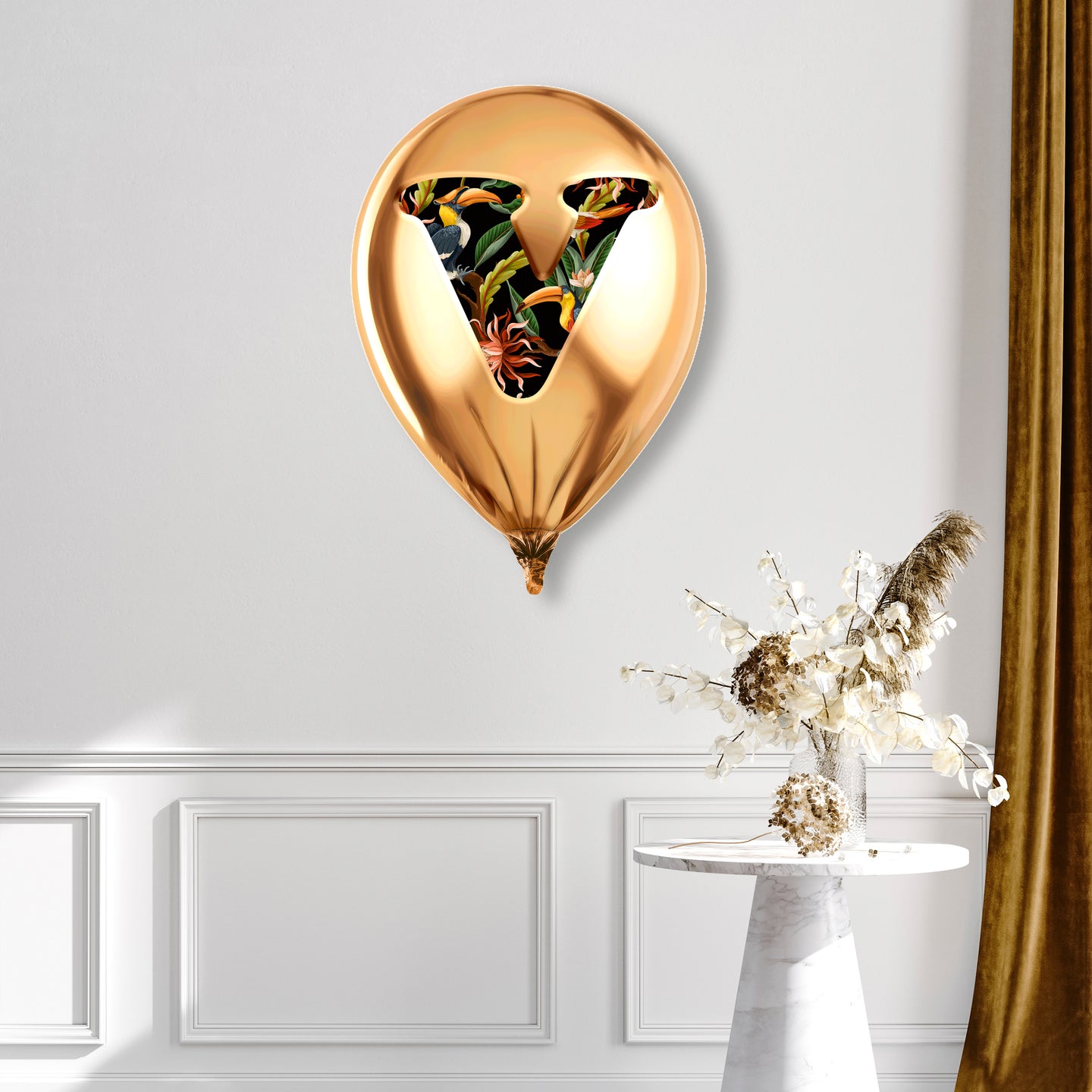 Gold Monogram Balloon
