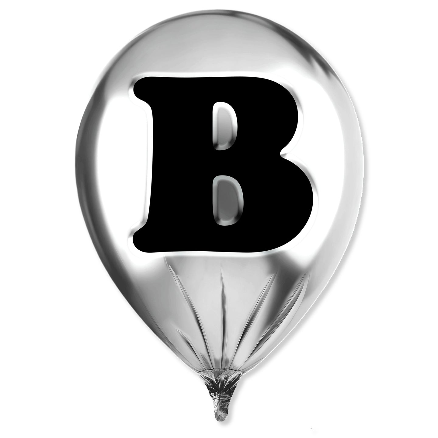 Silver Monogram Balloon