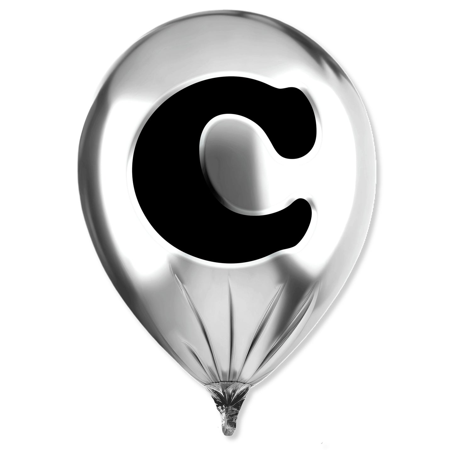 Silver Monogram Balloon