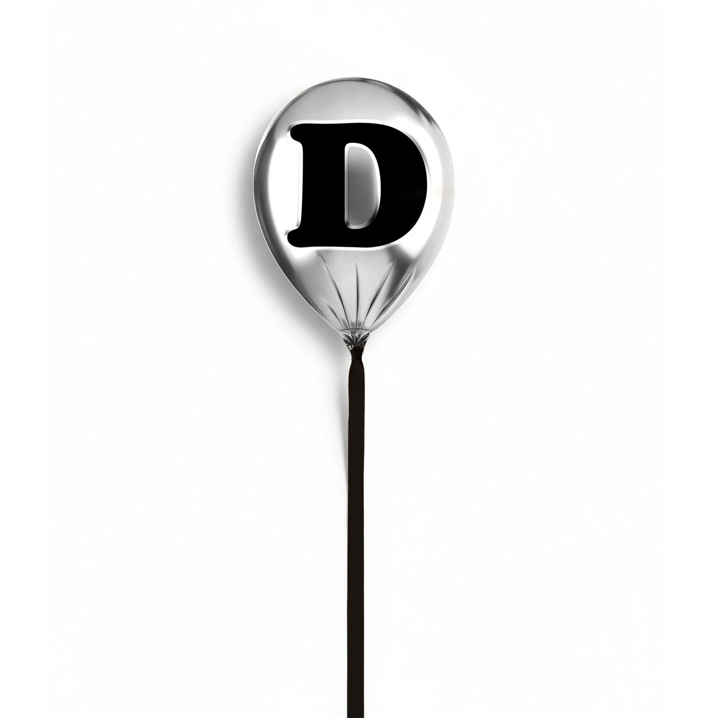 24x24/Silver Monogram Balloon/Silver Balloon D