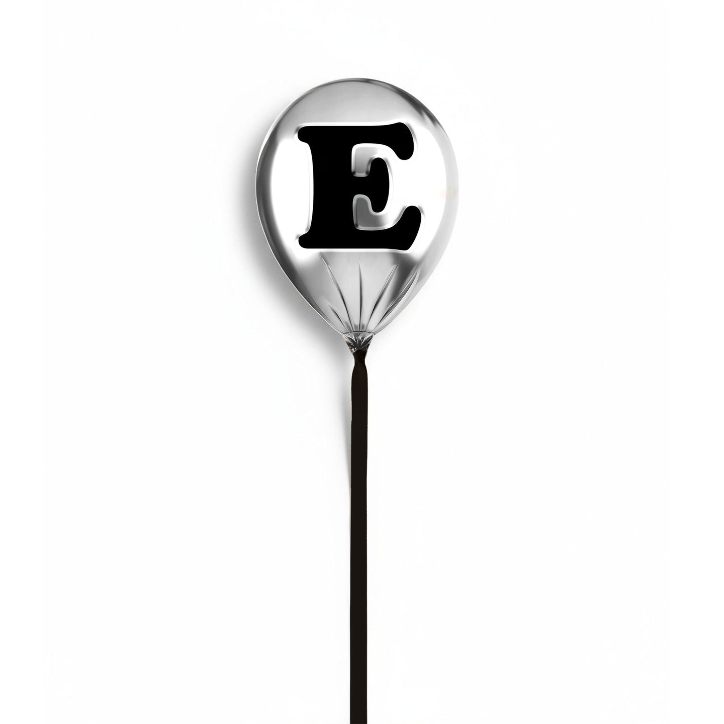 24x24/Silver Monogram Balloon/Silver Balloon E