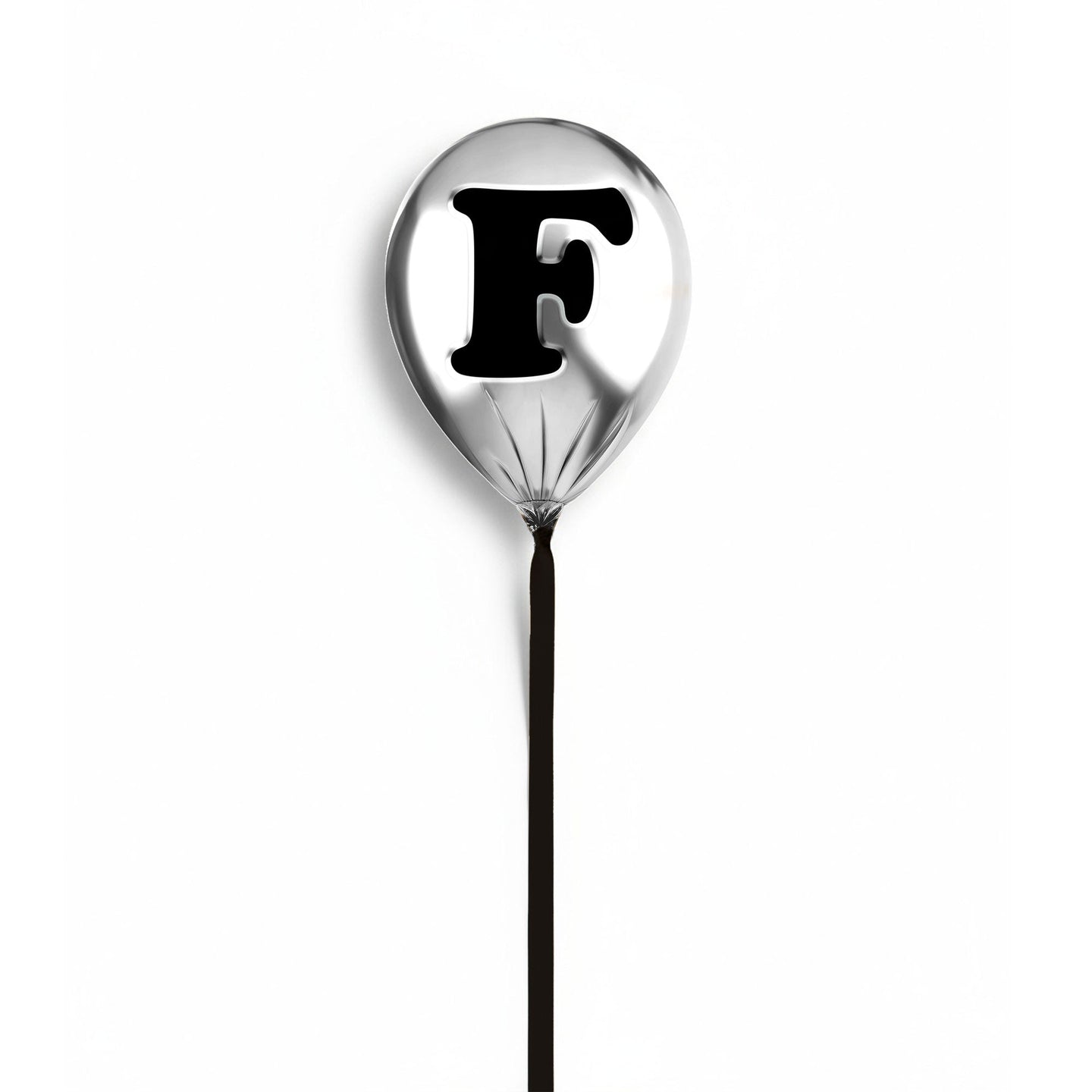 24x24/Silver Monogram Balloon/Silver Balloon F