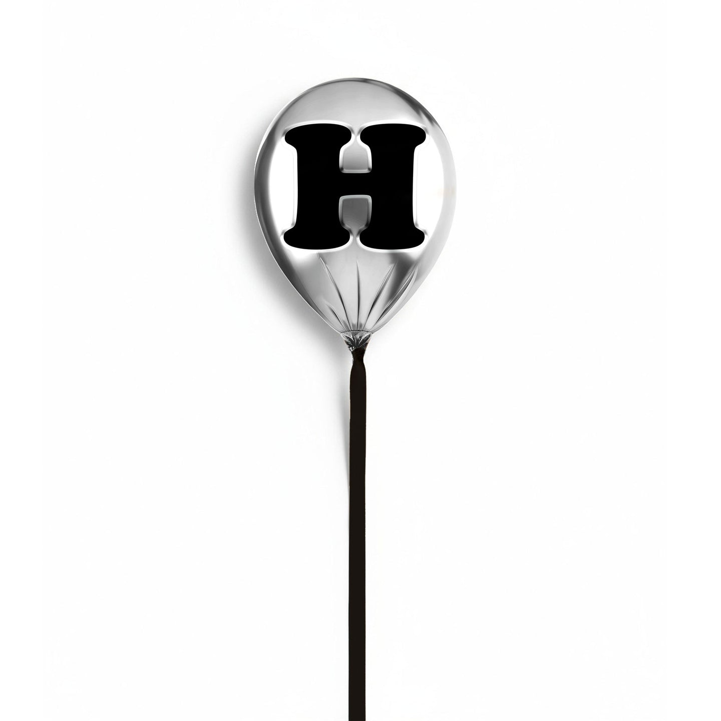 24x24/Silver Monogram Balloon/Silver Balloon H