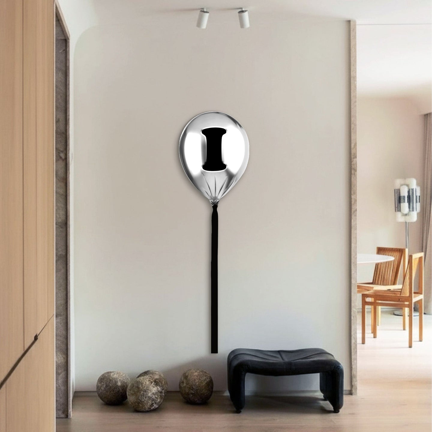 24x24/Silver Monogram Balloon/Silver Balloon I