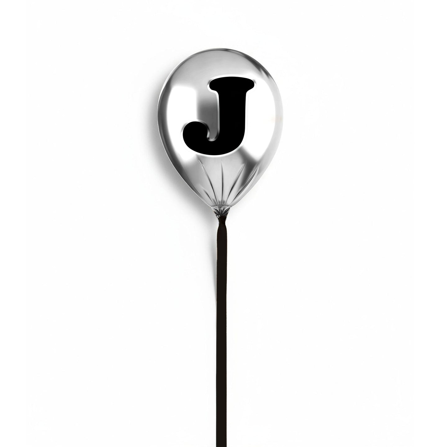 24x24/Silver Monogram Balloon/Silver Balloon J