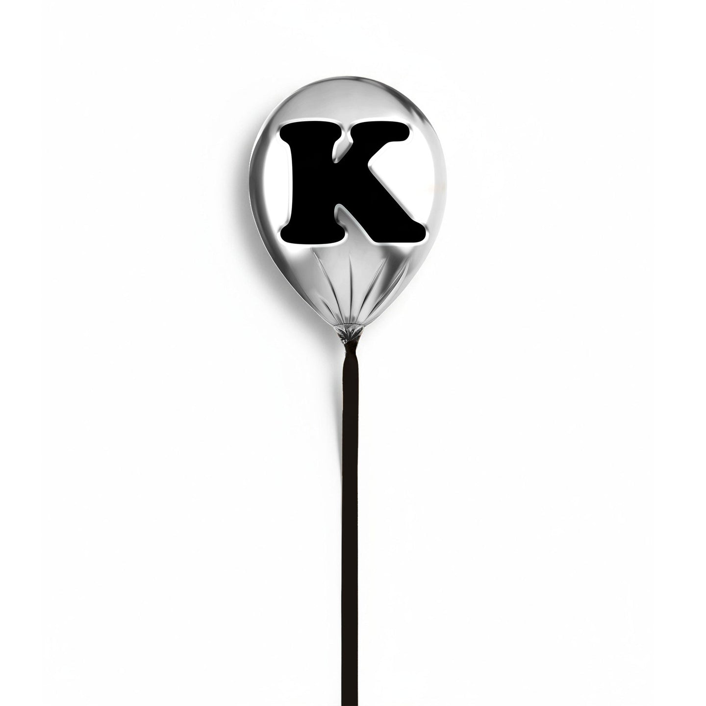 24x24/Silver Monogram Balloon/Silver Balloon K