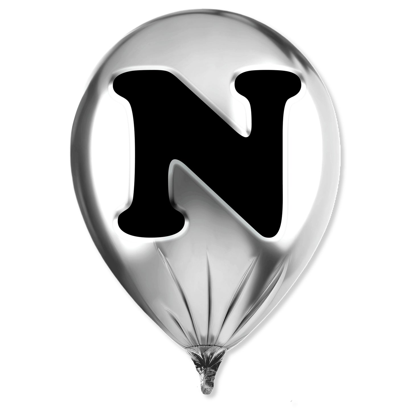 Silver Monogram Balloon