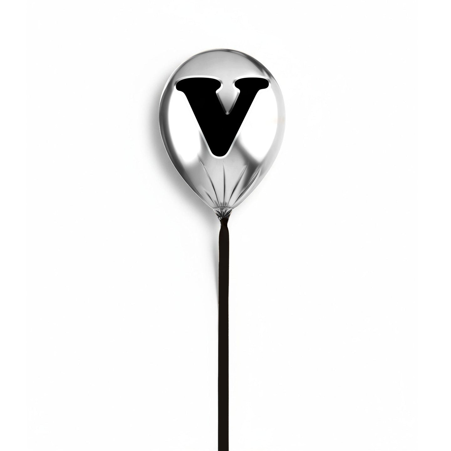24x24/Silver Monogram Balloon/Silver Balloon V