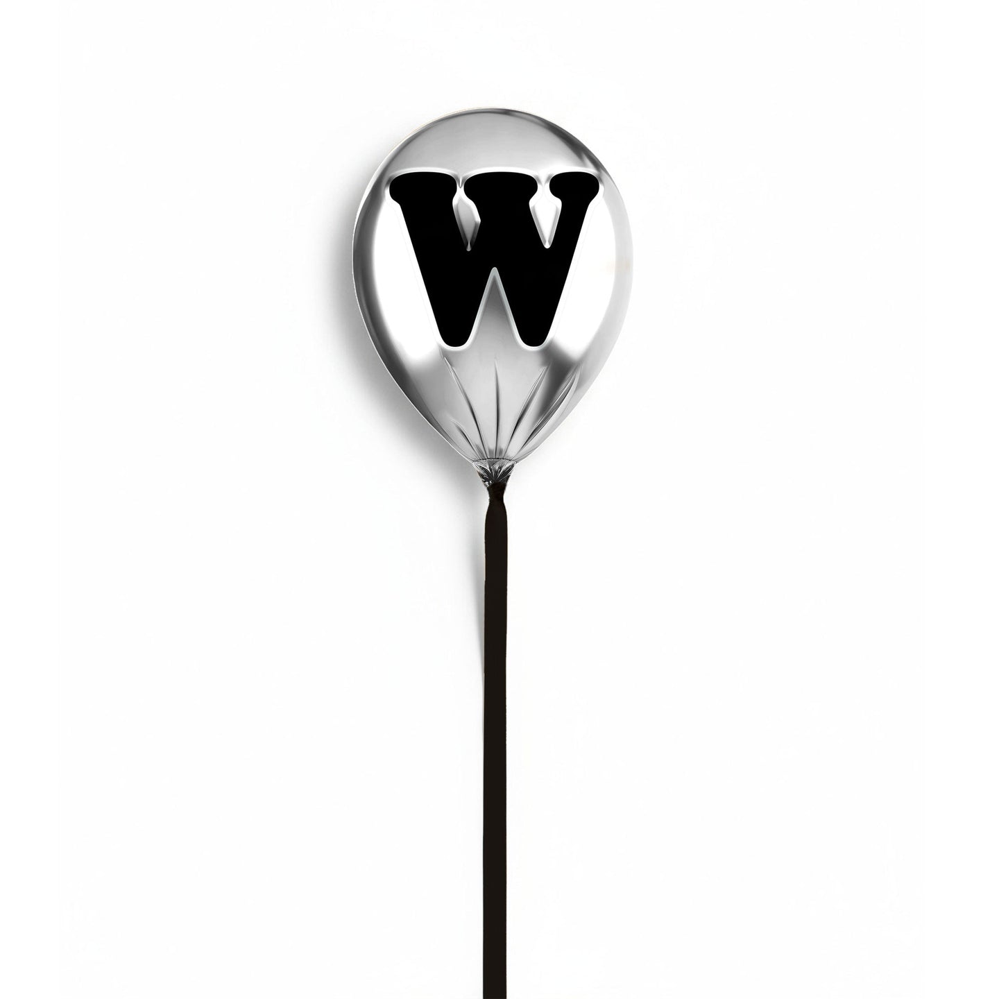 24x24/Silver Monogram Balloon/Silver Balloon W