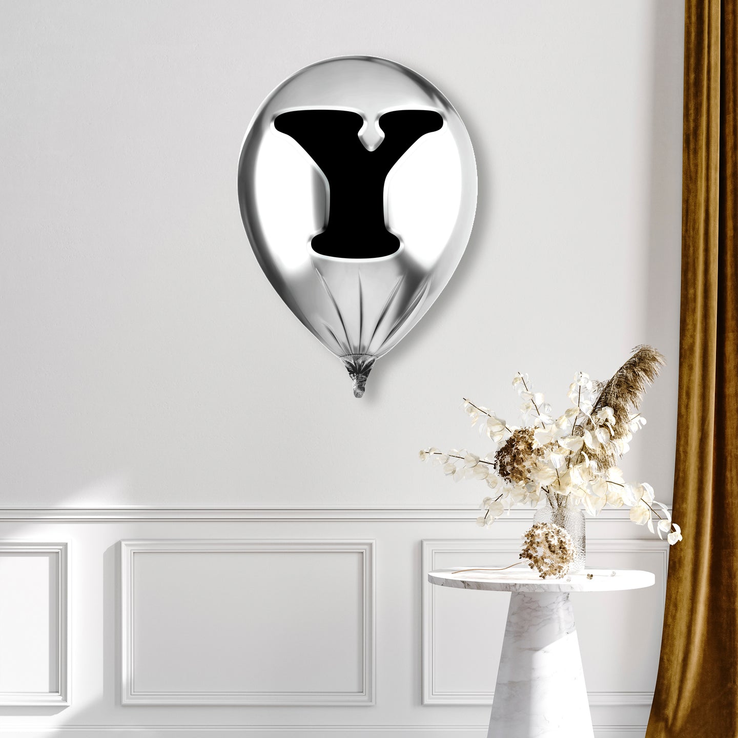 Silver Monogram Balloon