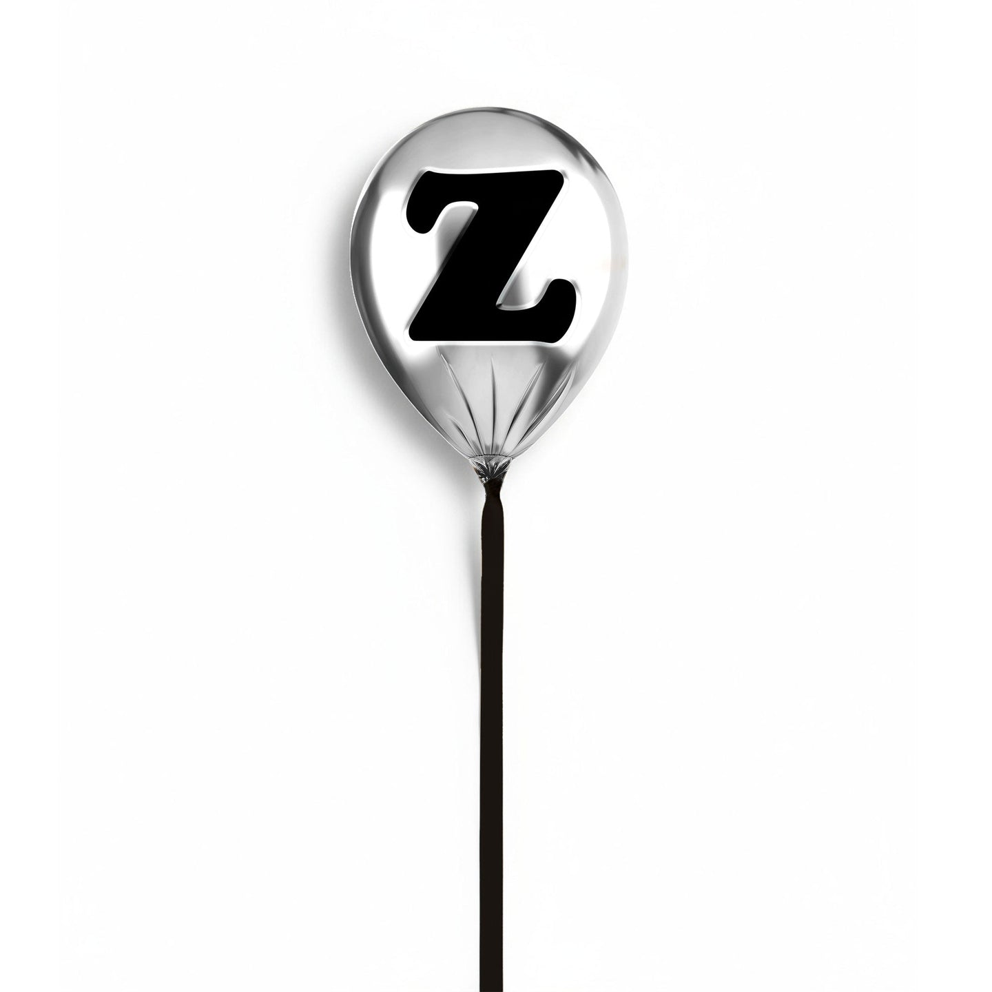 24x24/Silver Monogram Balloon/Silver Balloon Z