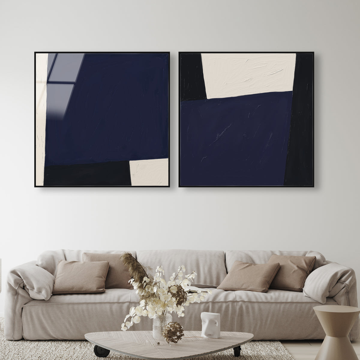 In Blue Set | Abstract Wall Art by Oliver Gal