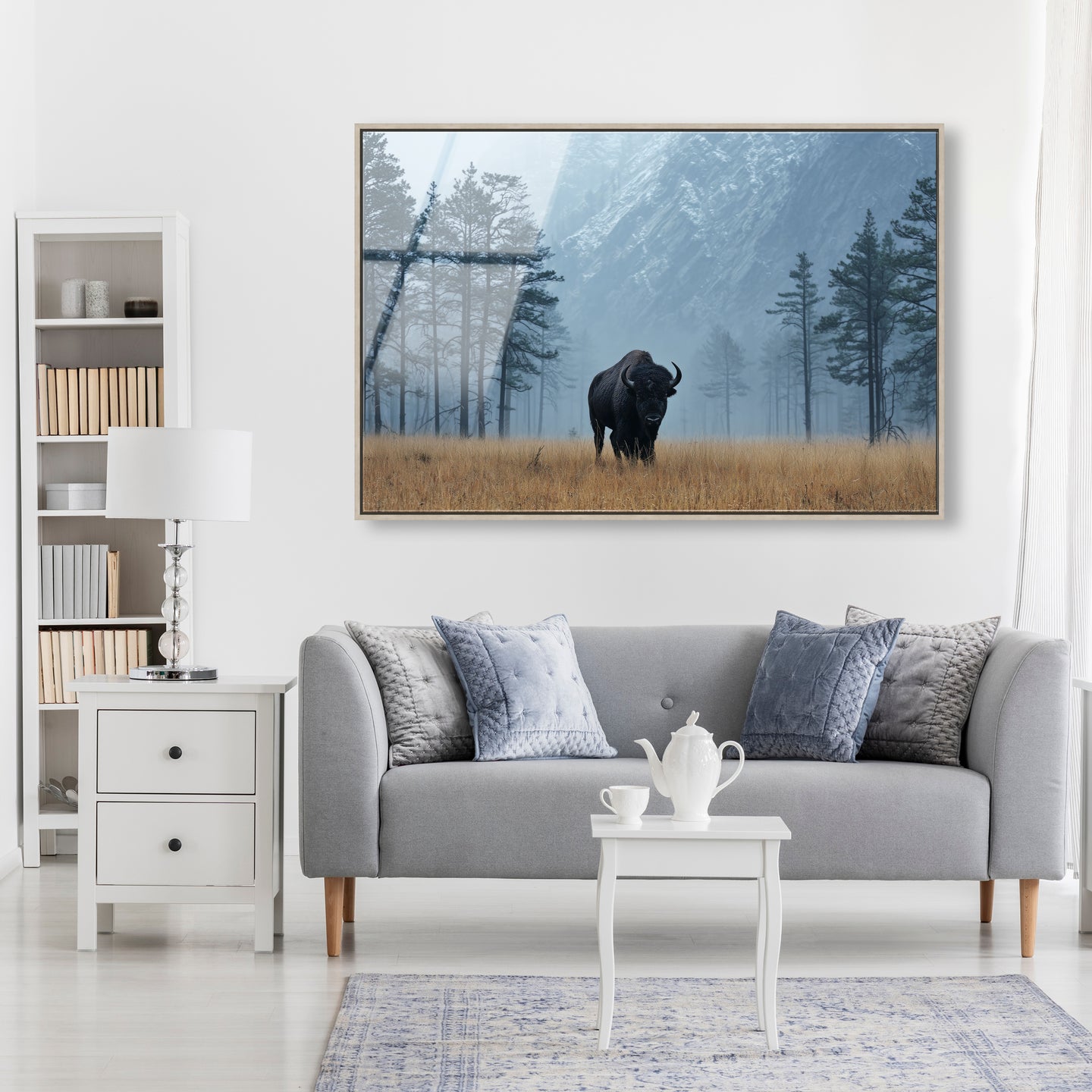 Mountain Bison II | Animals Wall Art by Oliver Gal