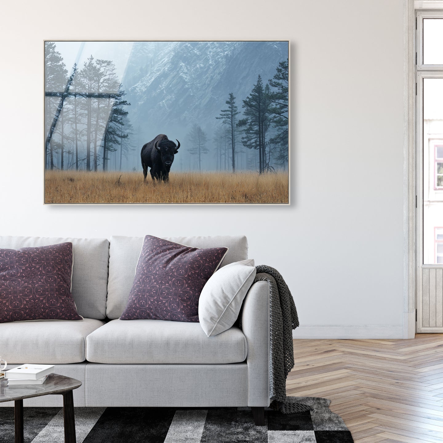 Mountain Bison II | Animals Wall Art by Oliver Gal
