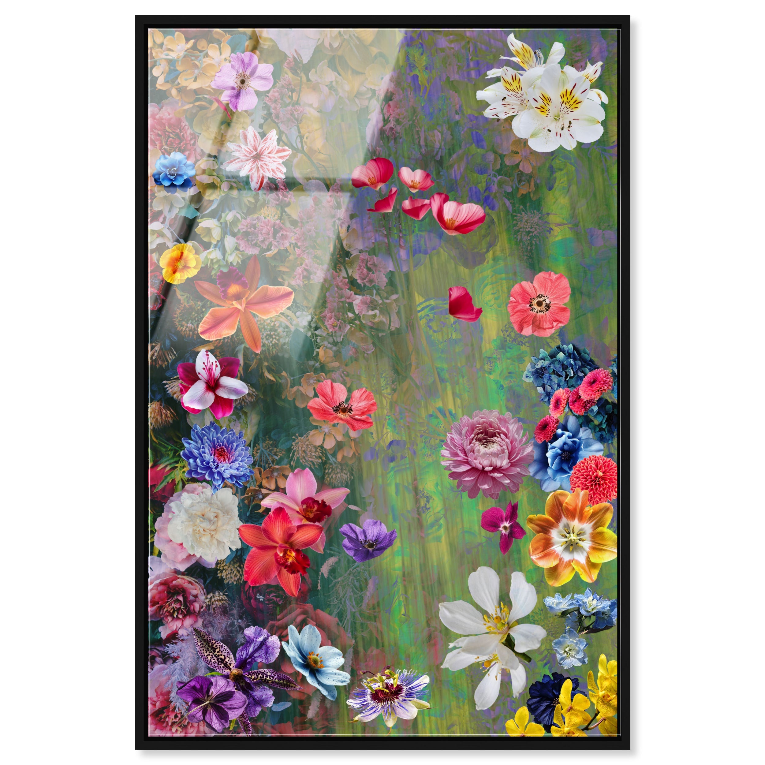 Brilliant Green Floral | Abstract Wall Art by Oliver Gal