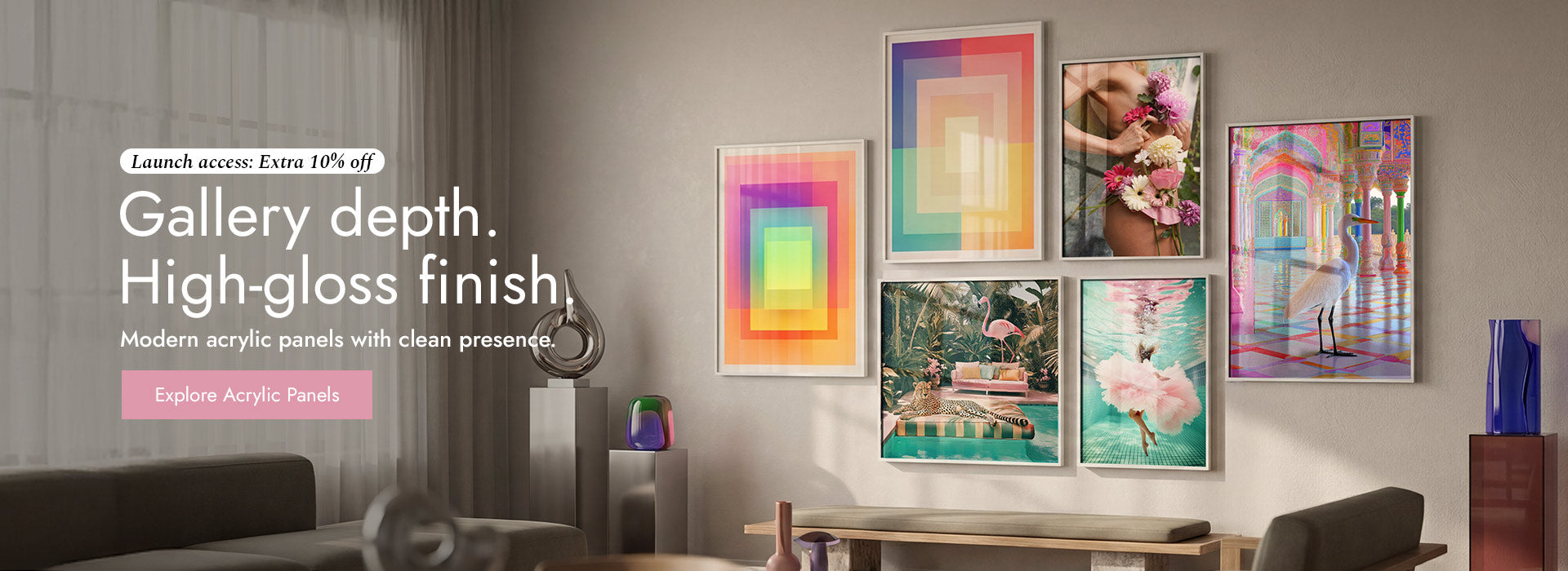 Fashion and Glam Home Wall Art Set.